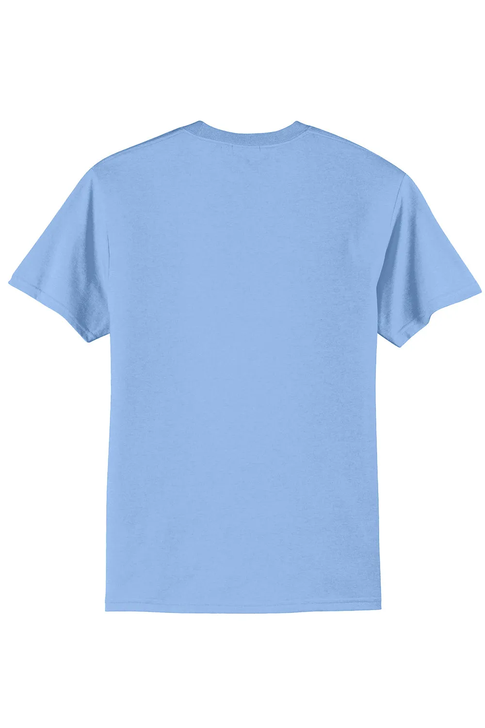 Port & Company Mens Core Short Sleeve Crewneck T-Shirt - Light Blue