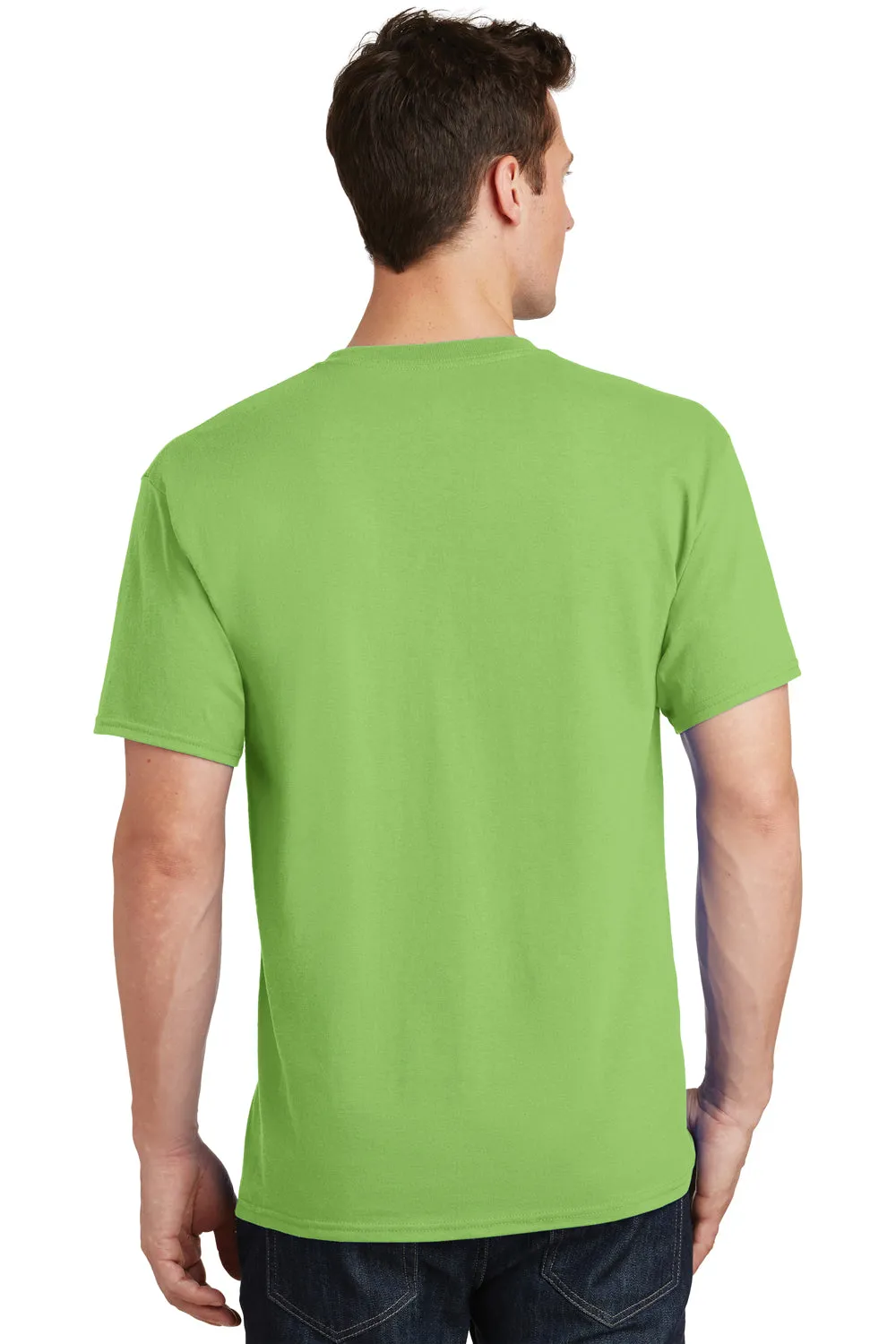 Port & Company Mens Core Short Sleeve Crewneck T-Shirt - Lime Green