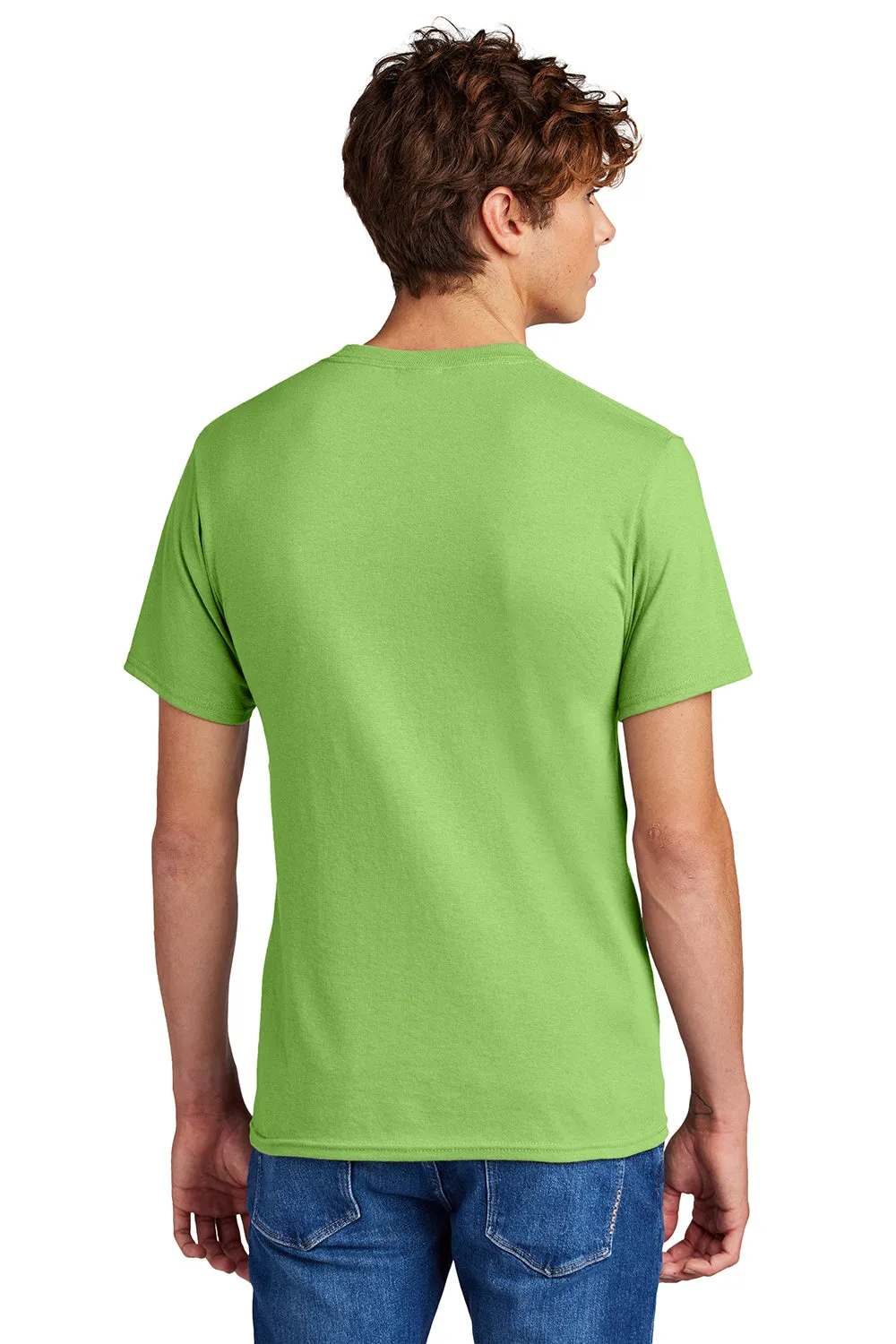 Port & Company Mens Core Short Sleeve Crewneck T-Shirt - Lime Green