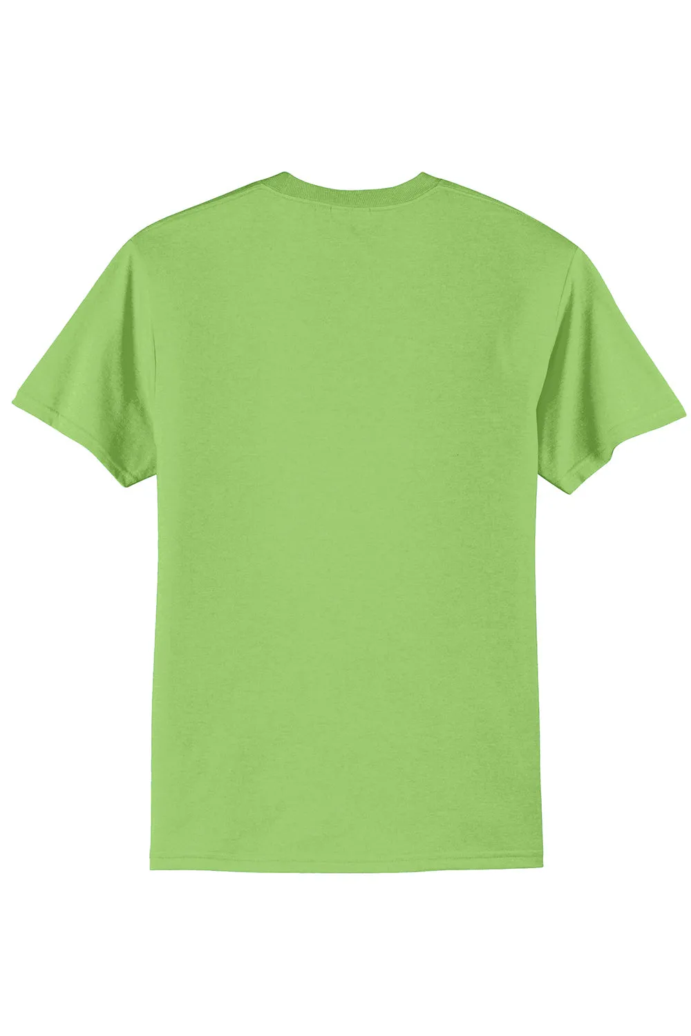 Port & Company Mens Core Short Sleeve Crewneck T-Shirt - Lime Green