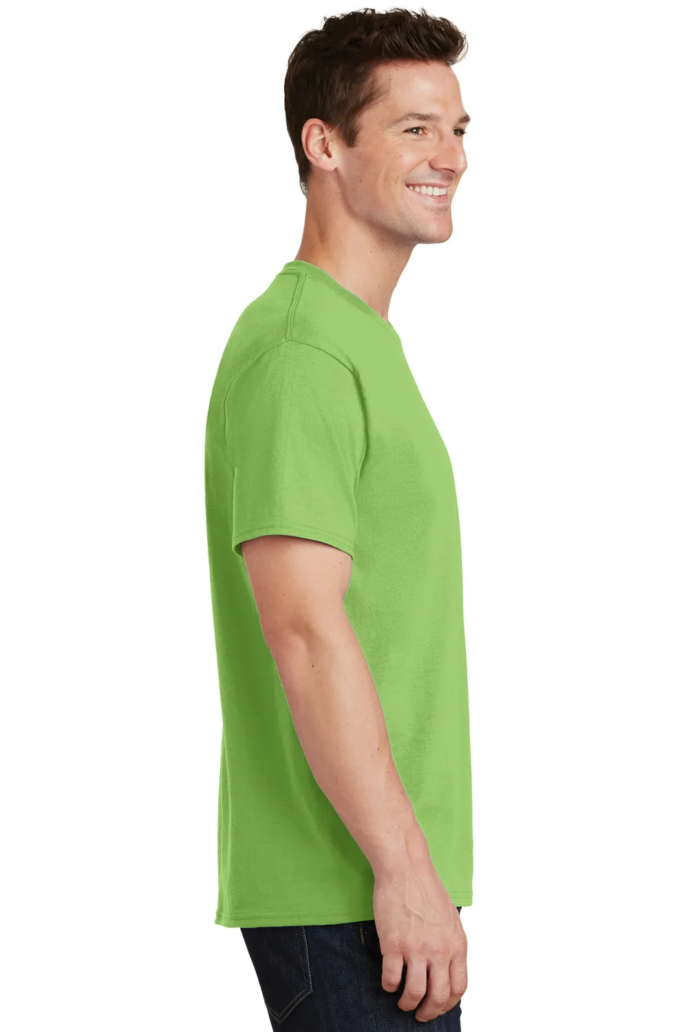 Port & Company Mens Core Short Sleeve Crewneck T-Shirt - Lime Green