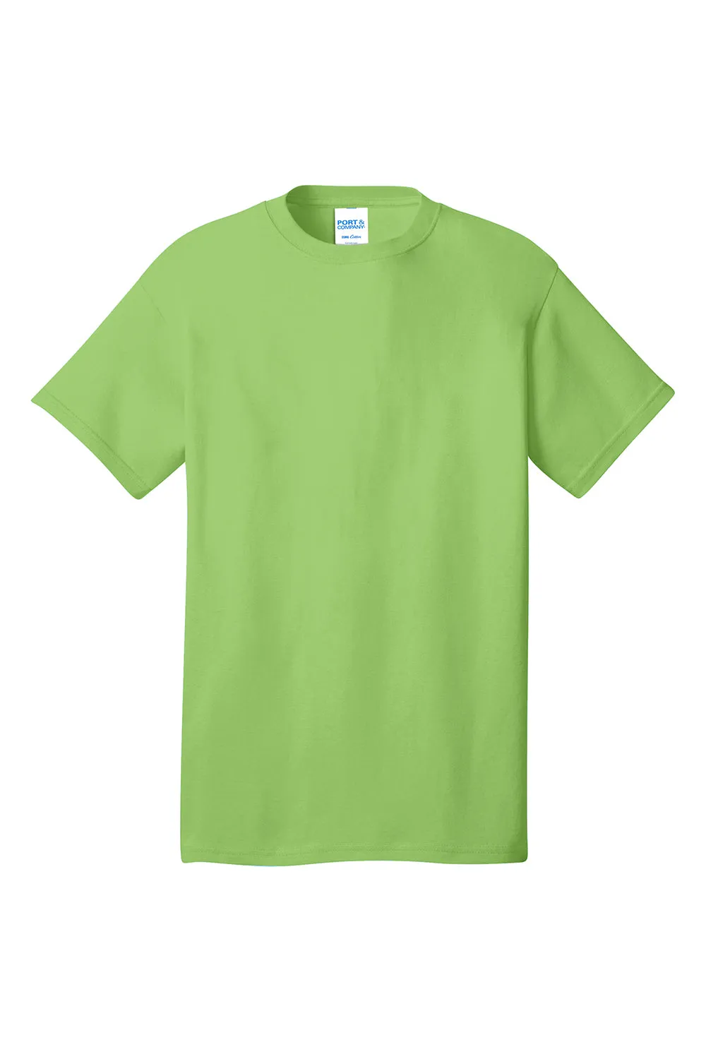 Port & Company Mens Core Short Sleeve Crewneck T-Shirt - Lime Green