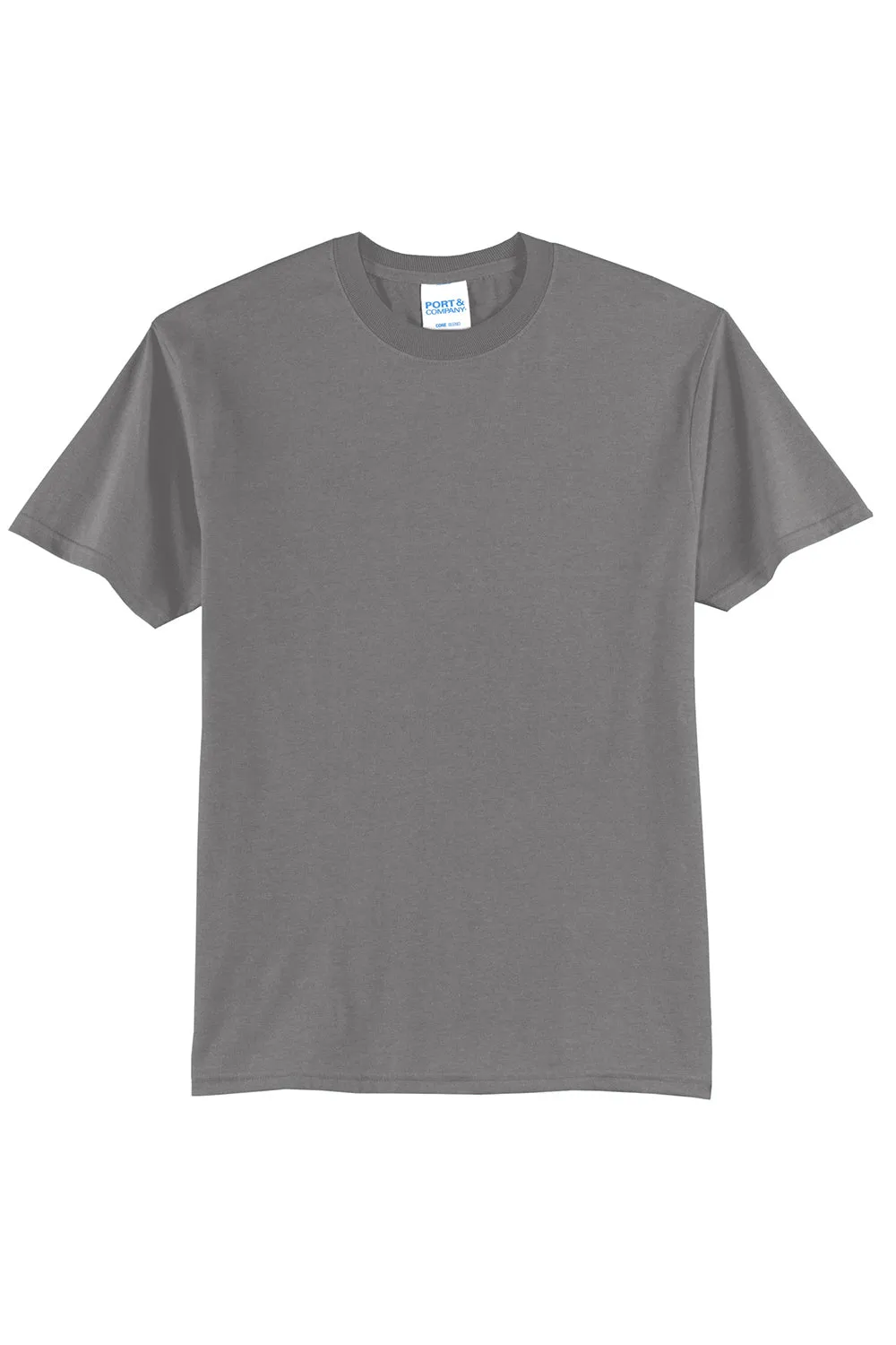 Port & Company Mens Core Short Sleeve Crewneck T-Shirt - Medium Grey
