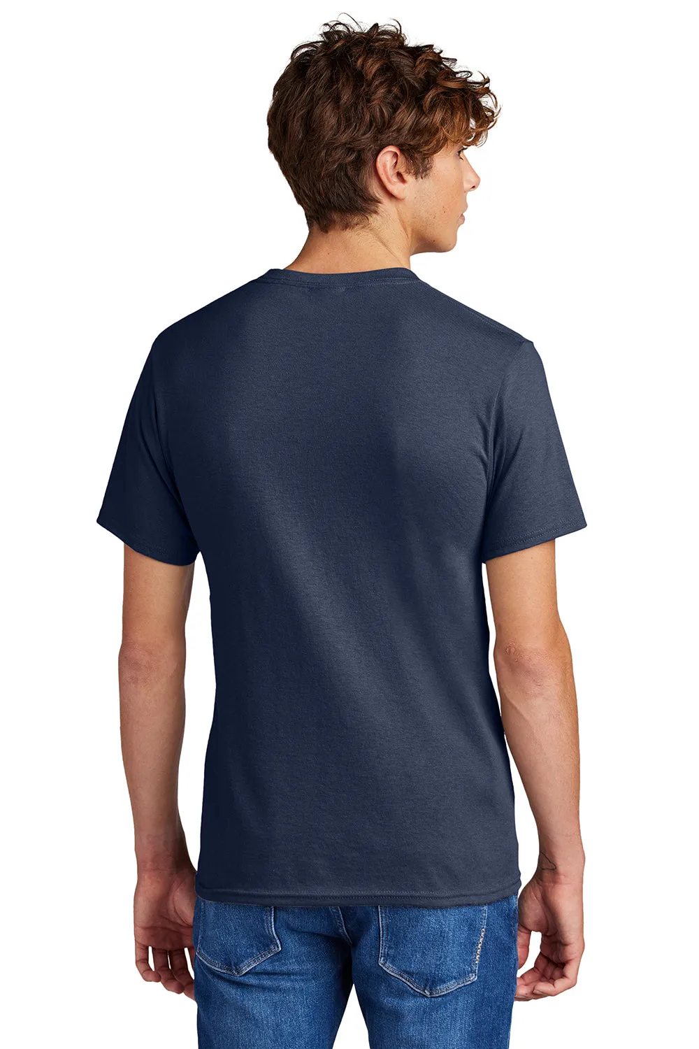 Port & Company Mens Core Short Sleeve Crewneck T-Shirt - Navy Blue