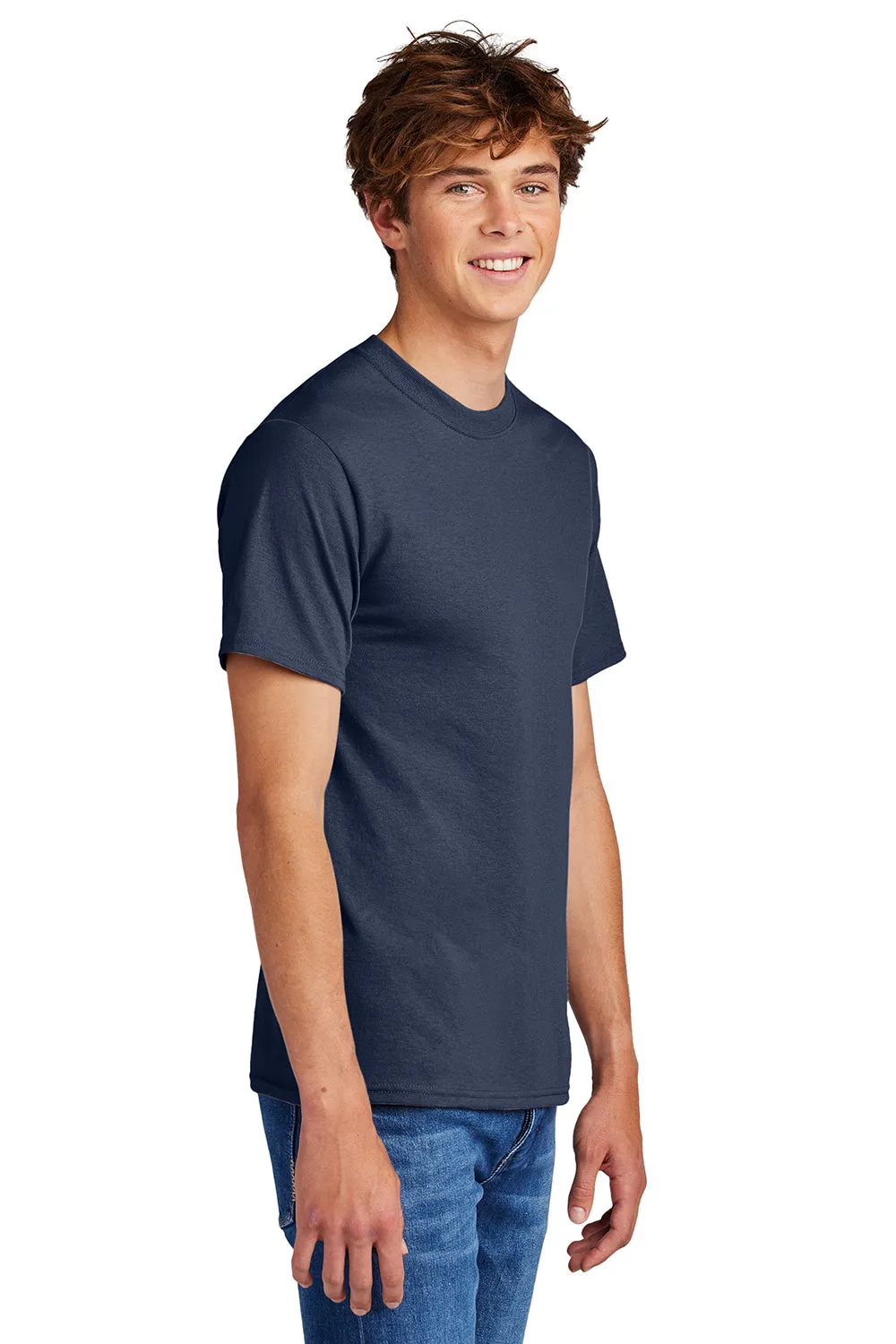 Port & Company Mens Core Short Sleeve Crewneck T-Shirt - Navy Blue