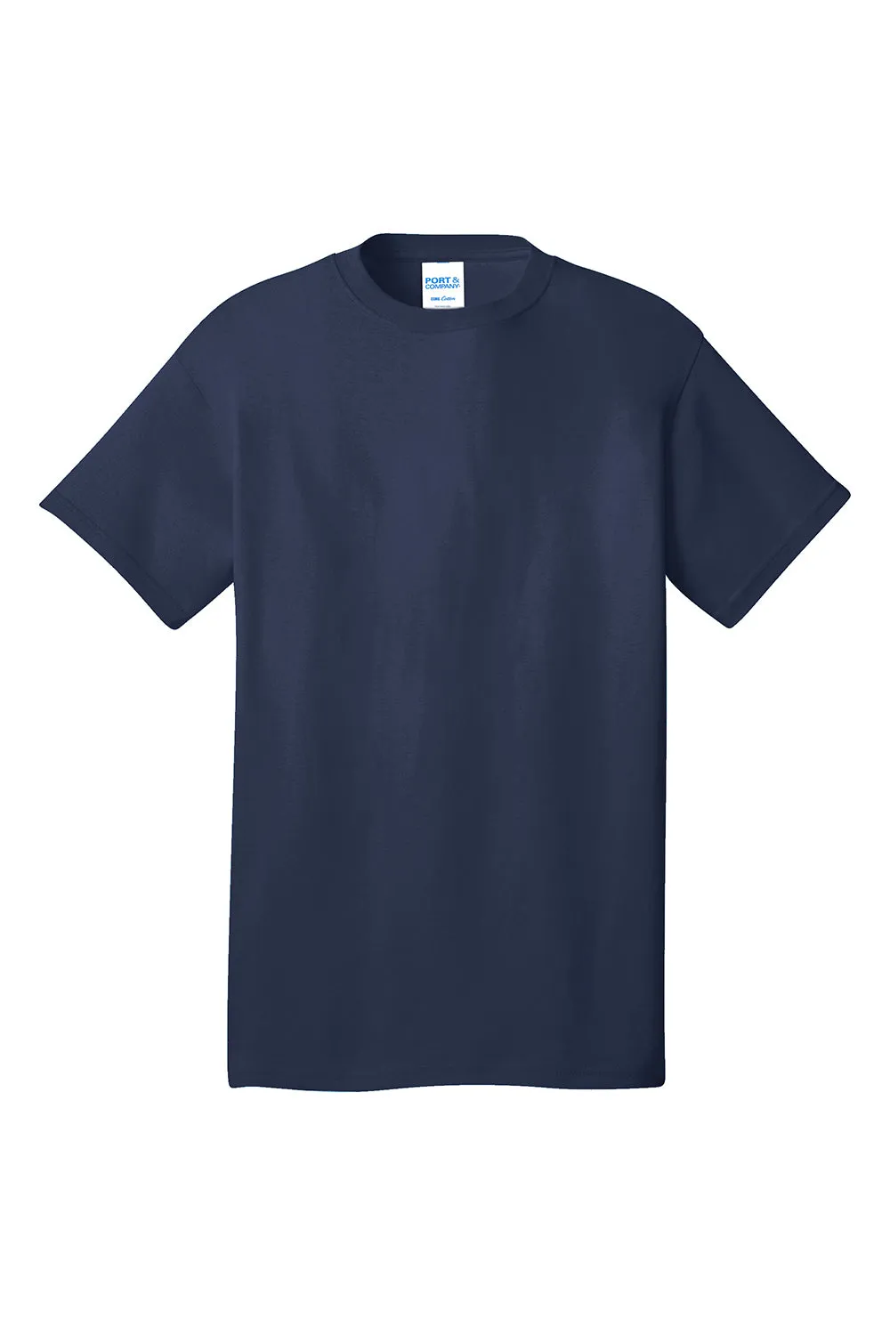 Port & Company Mens Core Short Sleeve Crewneck T-Shirt - Navy Blue
