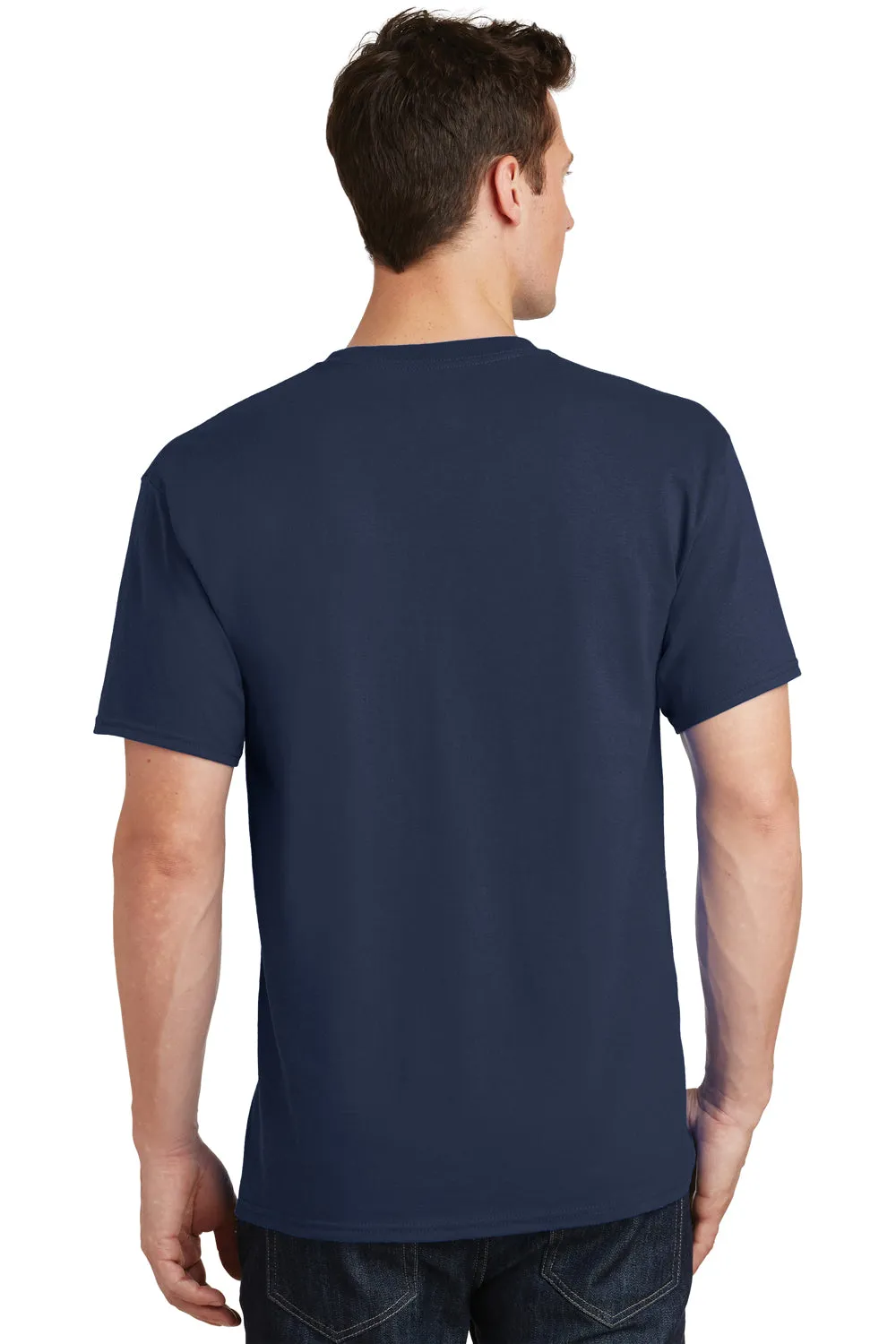 Port & Company Mens Core Short Sleeve Crewneck T-Shirt - Navy Blue