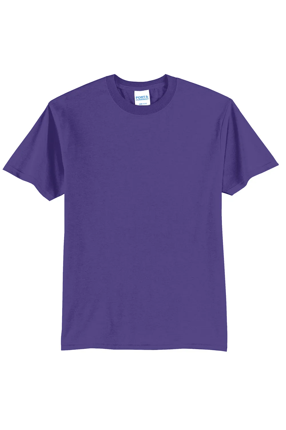 Port & Company Mens Core Short Sleeve Crewneck T-Shirt - Purple