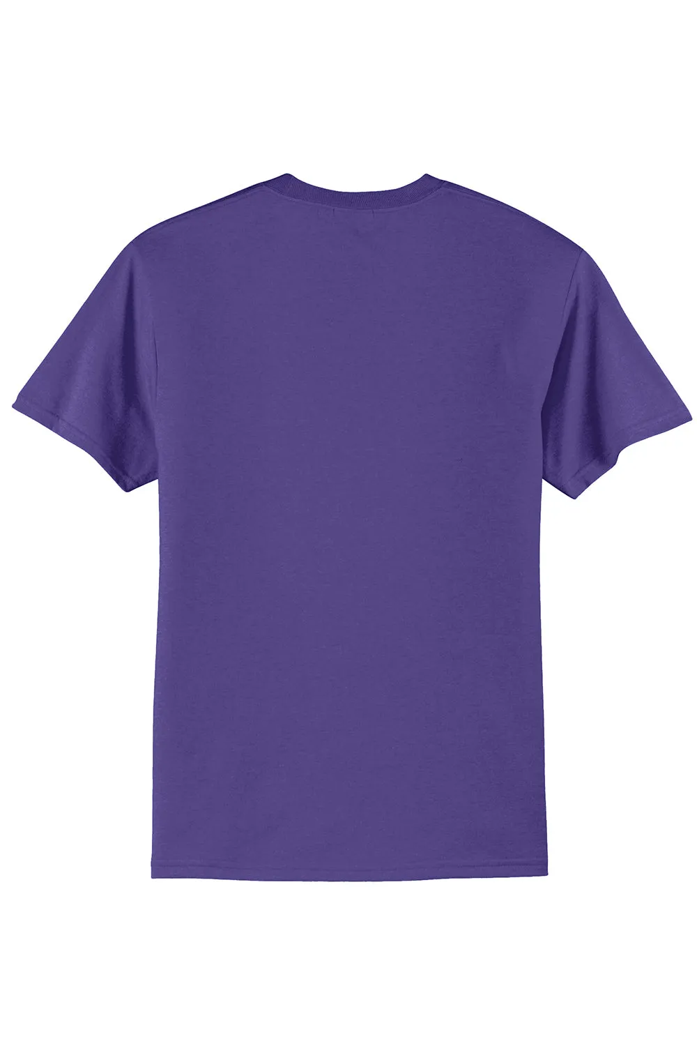 Port & Company Mens Core Short Sleeve Crewneck T-Shirt - Purple