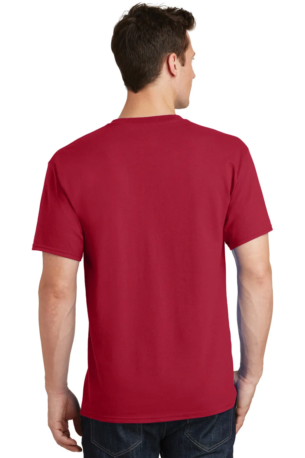 Port & Company Mens Core Short Sleeve Crewneck T-Shirt - Red