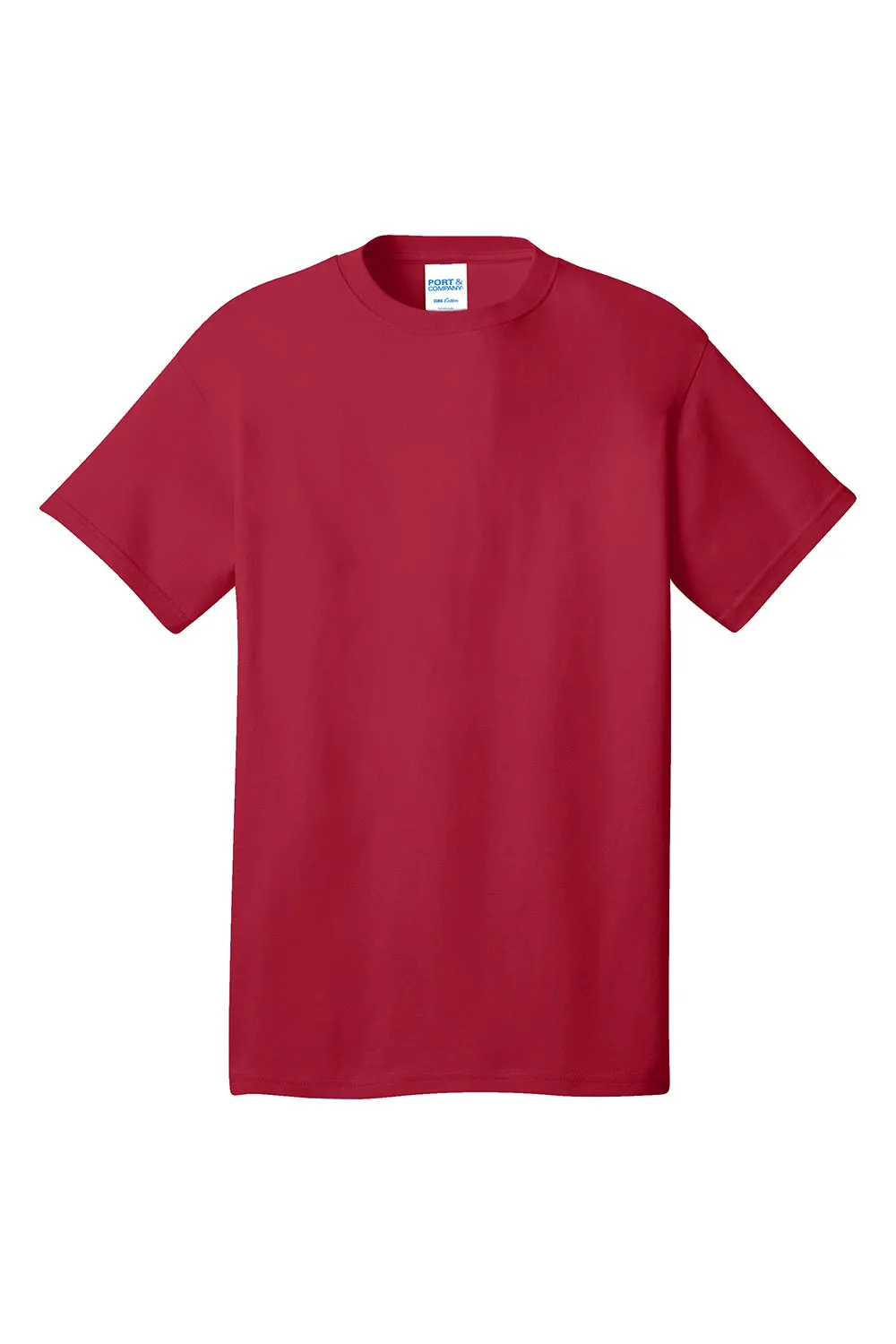 Port & Company Mens Core Short Sleeve Crewneck T-Shirt - Red