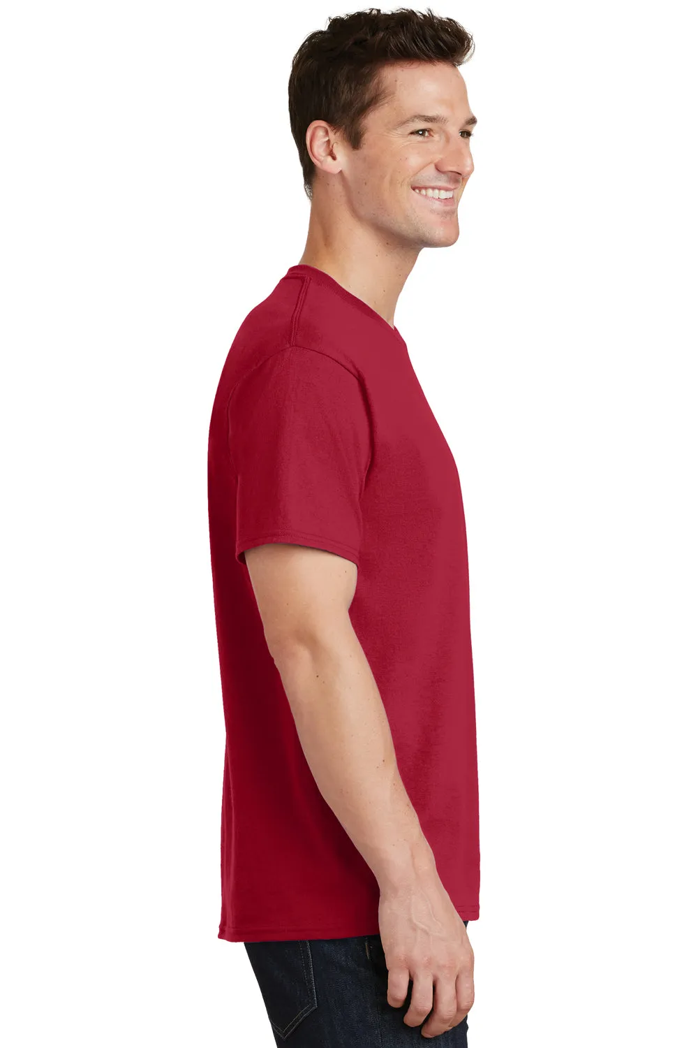 Port & Company Mens Core Short Sleeve Crewneck T-Shirt - Red