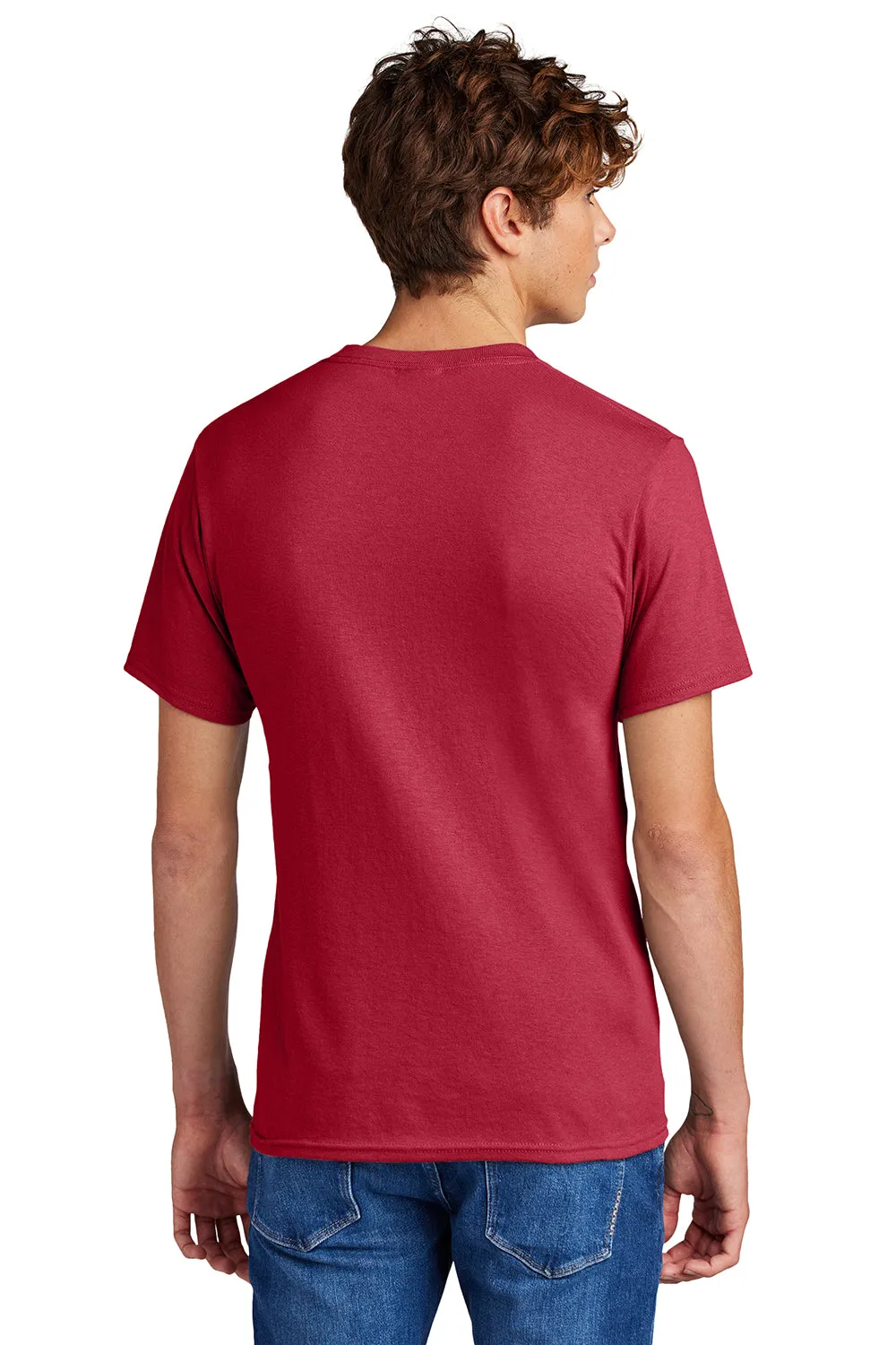 Port & Company Mens Core Short Sleeve Crewneck T-Shirt - Red