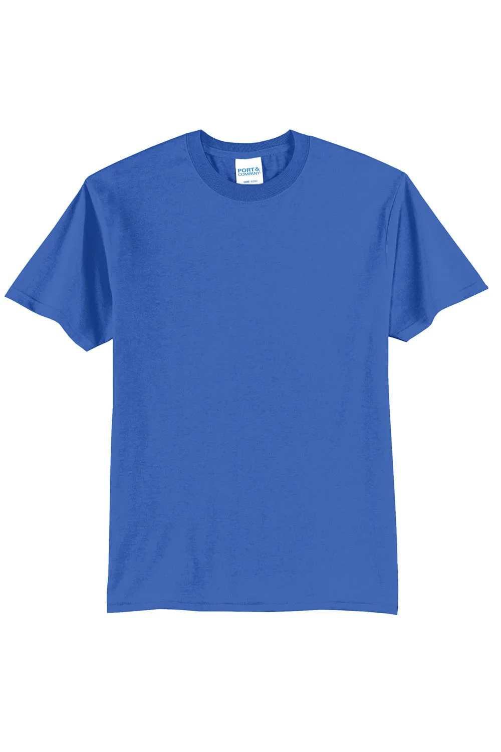 Port & Company Mens Core Short Sleeve Crewneck T-Shirt - Royal Blue