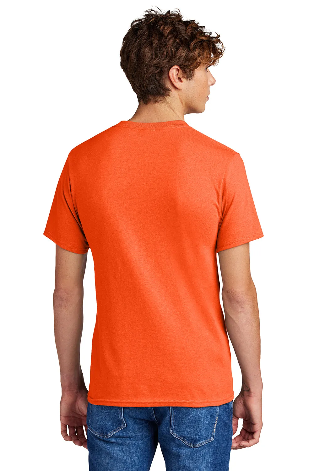 Port & Company Mens Core Short Sleeve Crewneck T-Shirt - Safety Orange