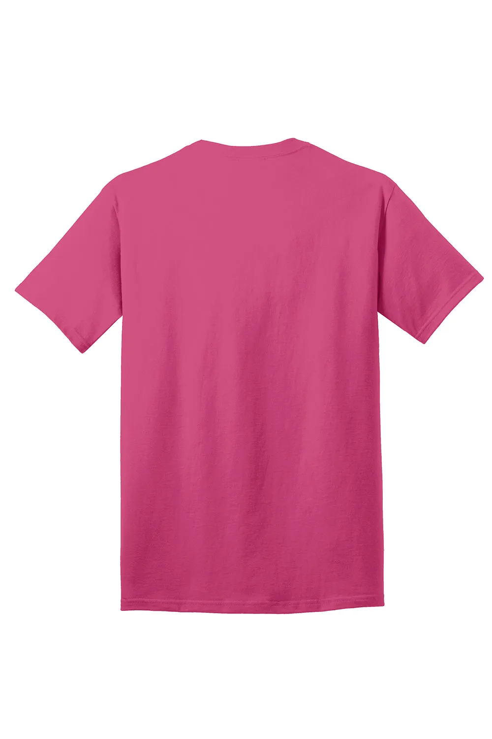 Port & Company Mens Core Short Sleeve Crewneck T-Shirt - Sangria Pink