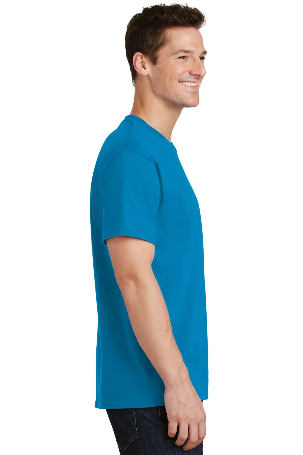 Port & Company Mens Core Short Sleeve Crewneck T-Shirt - Sapphire Blue
