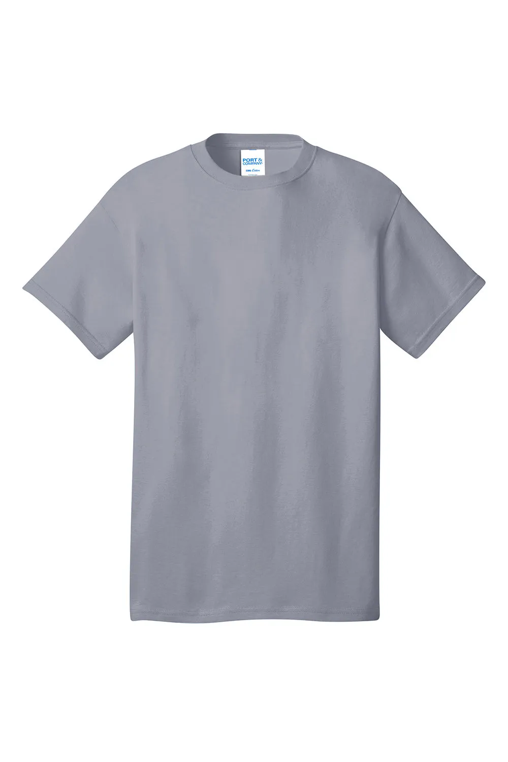 Port & Company Mens Core Short Sleeve Crewneck T-Shirt - Silver Grey
