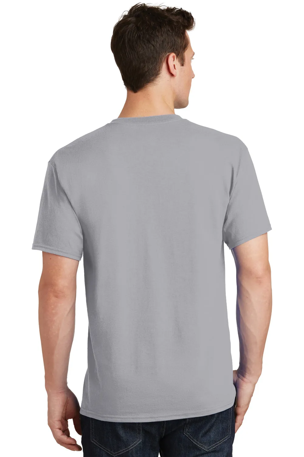Port & Company Mens Core Short Sleeve Crewneck T-Shirt - Silver Grey
