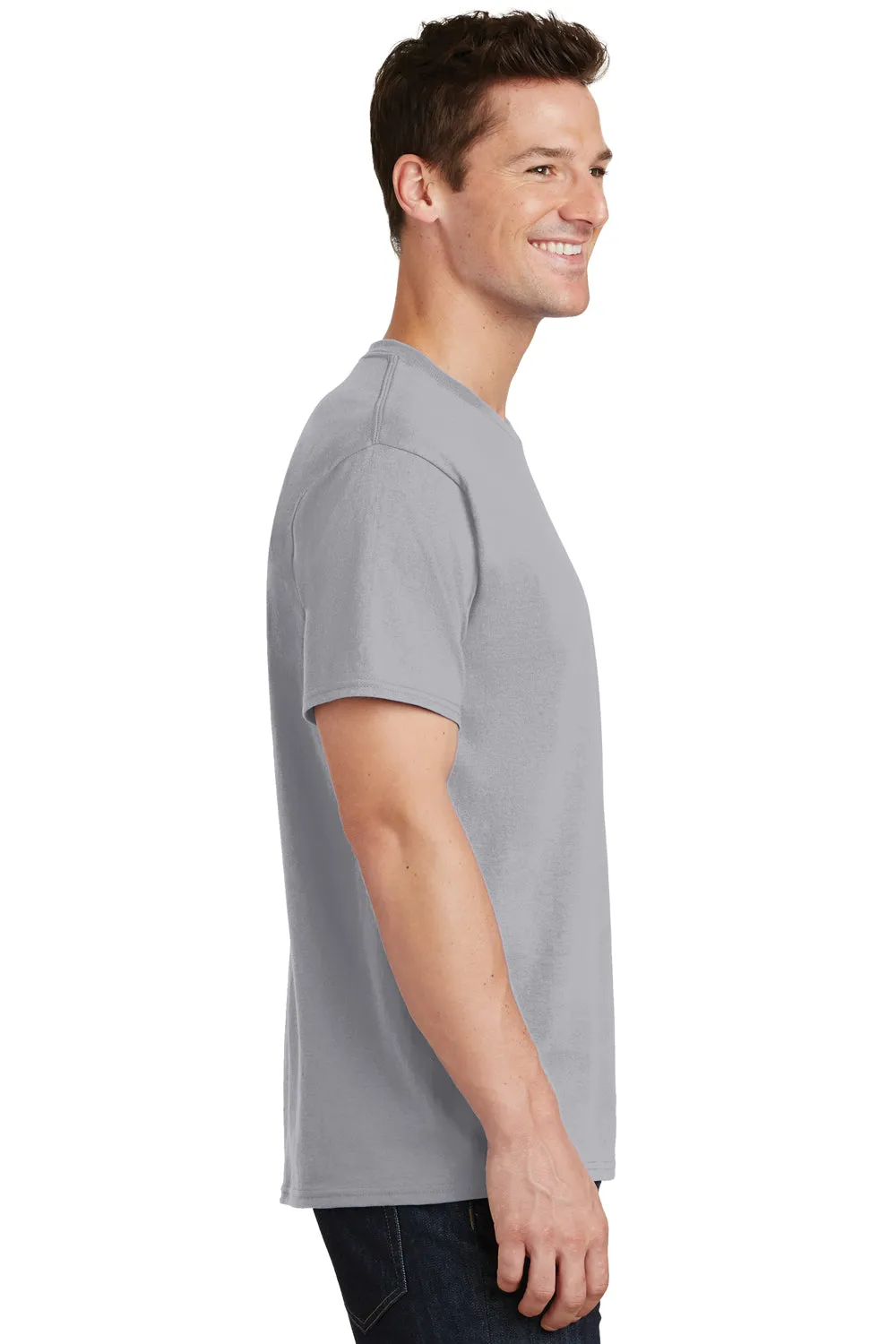 Port & Company Mens Core Short Sleeve Crewneck T-Shirt - Silver Grey
