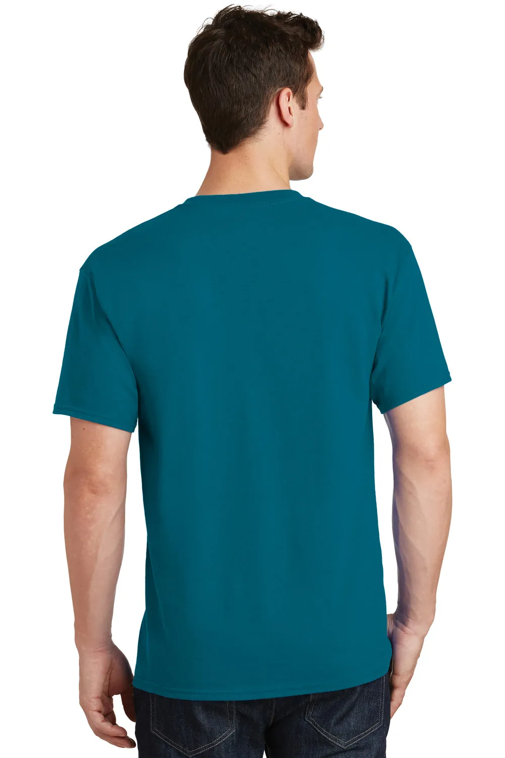 Port & Company Mens Core Short Sleeve Crewneck T-Shirt - Teal Green