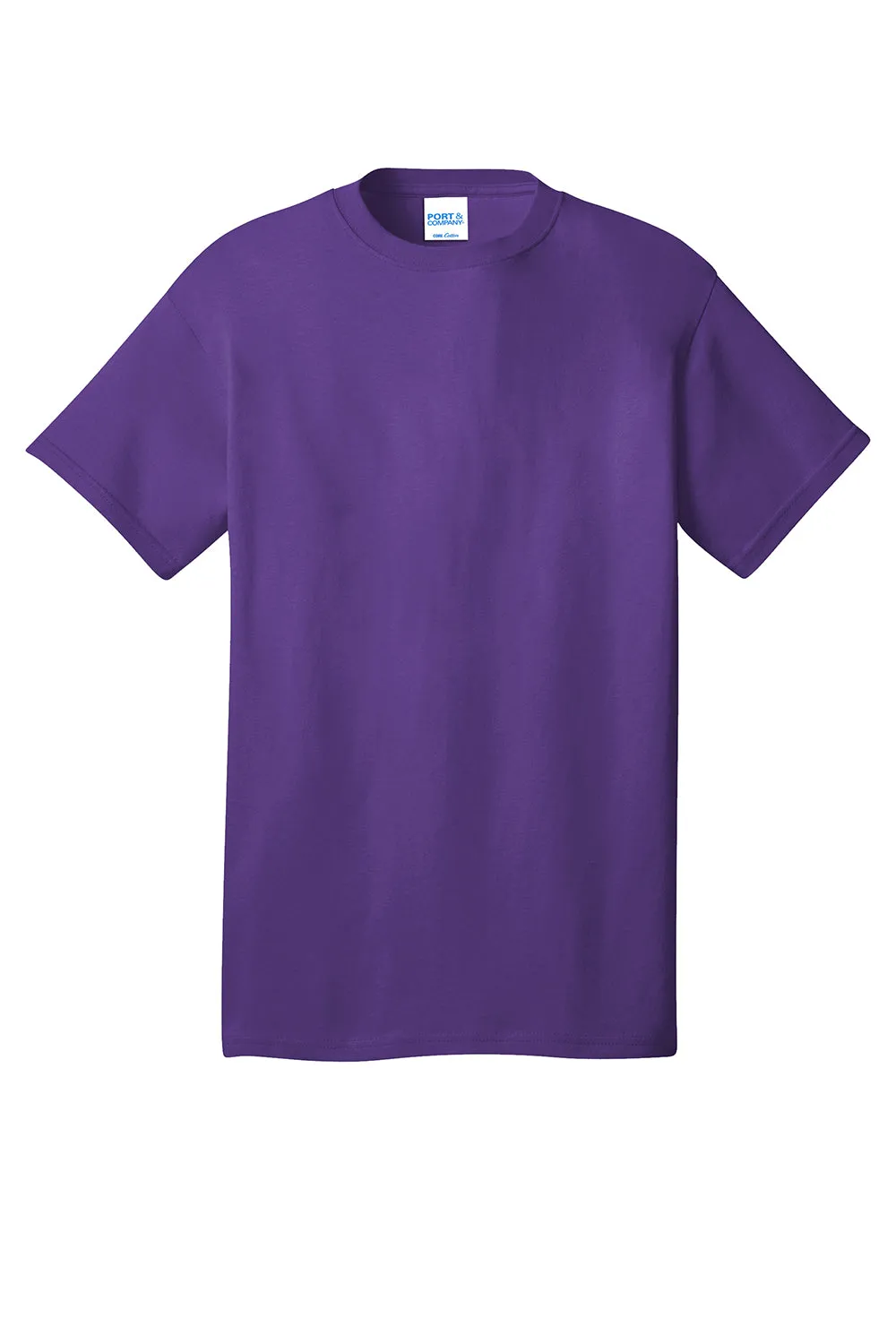 Port & Company Mens Core Short Sleeve Crewneck T-Shirt - Team Purple