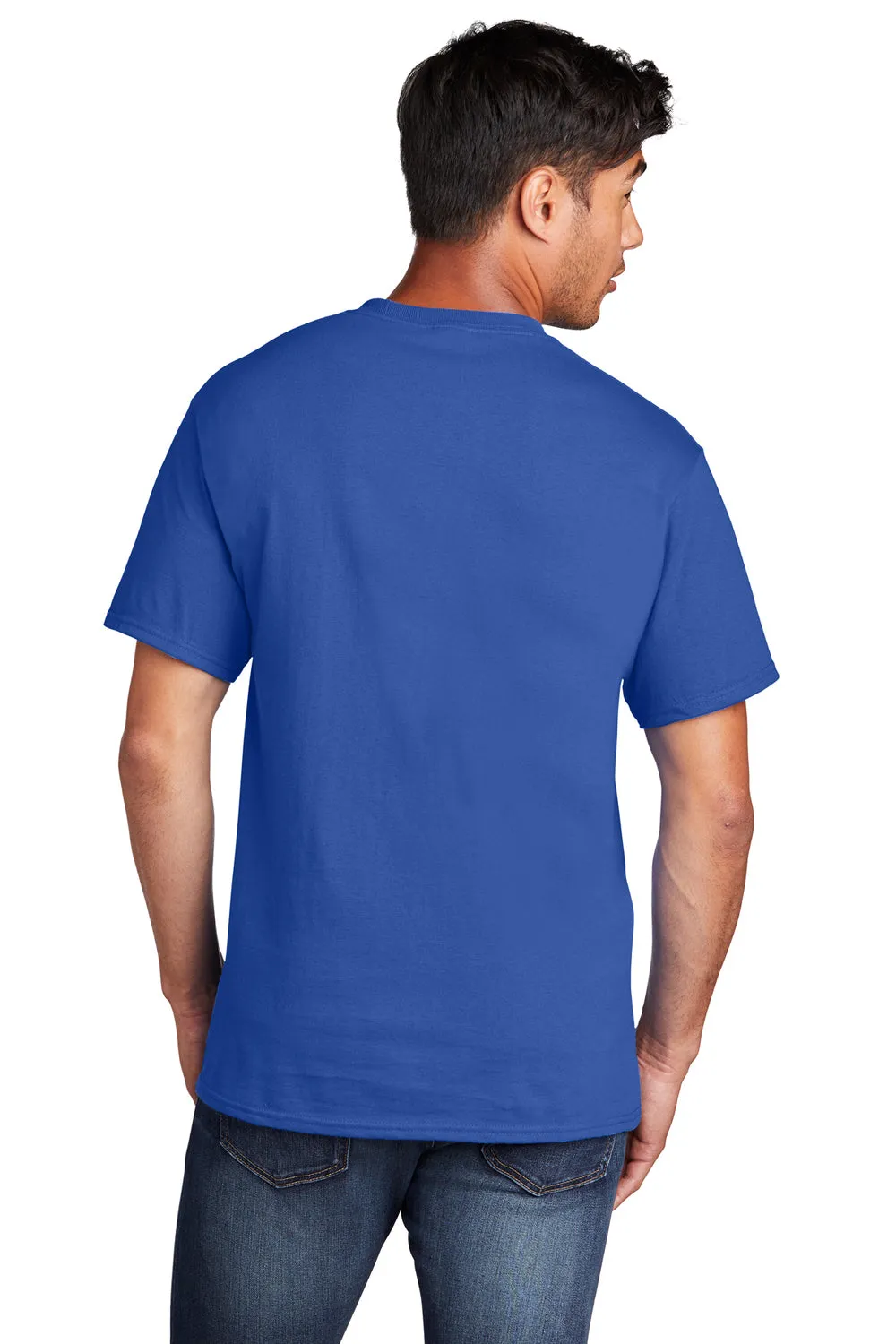 Port & Company Mens Core Short Sleeve Crewneck T-Shirt - True Royal Blue