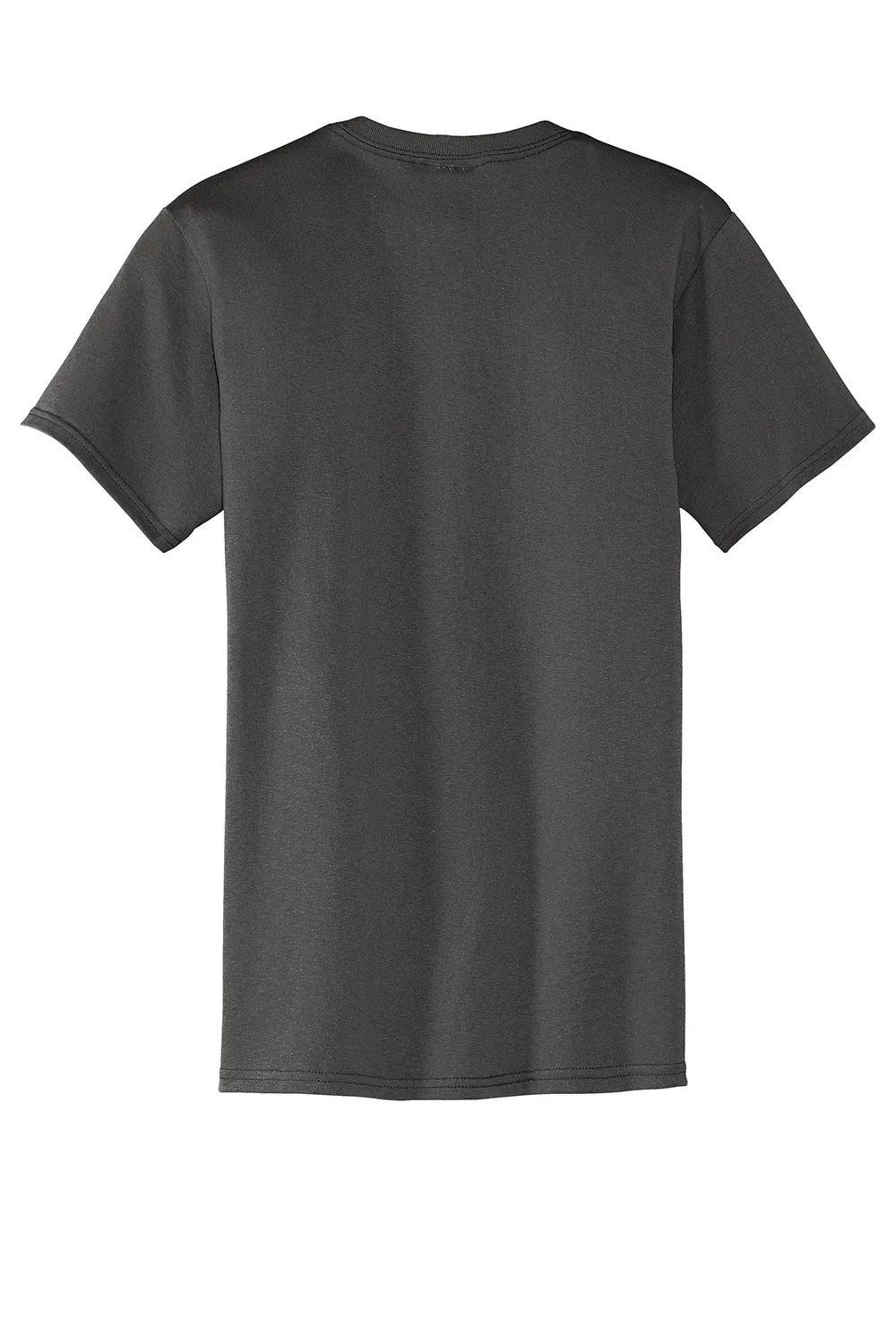 Port & Company Mens Core Short Sleeve Crewneck T-Shirt w/ Pocket - Charcoal Grey