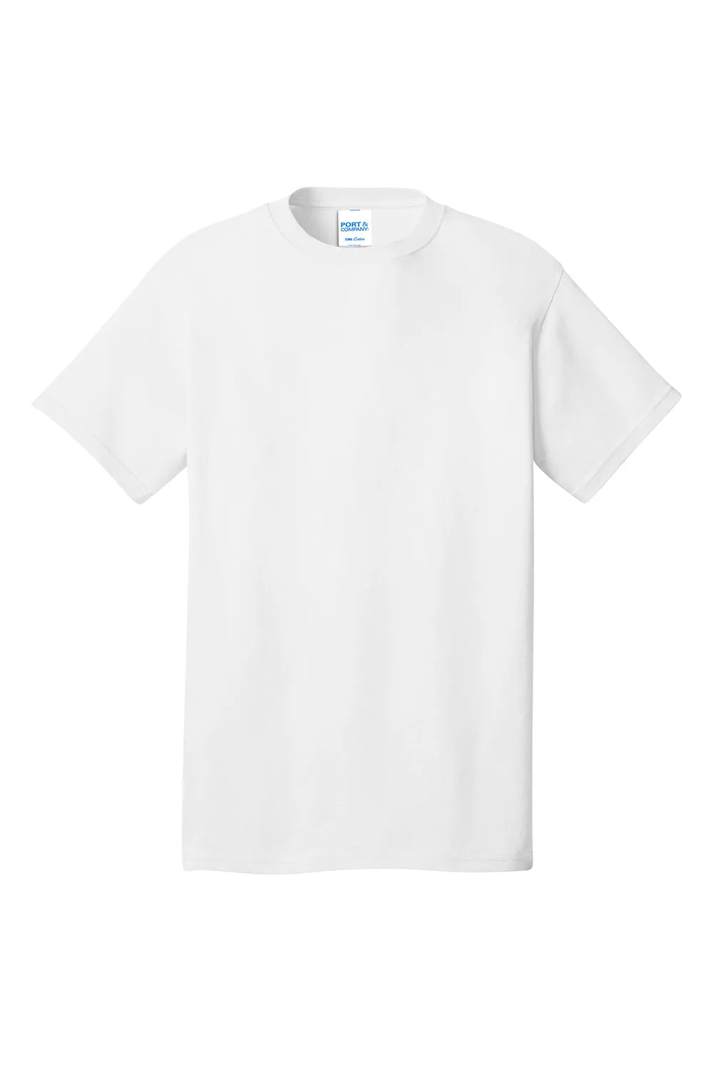 Port & Company Mens Core Short Sleeve Crewneck T-Shirt - White