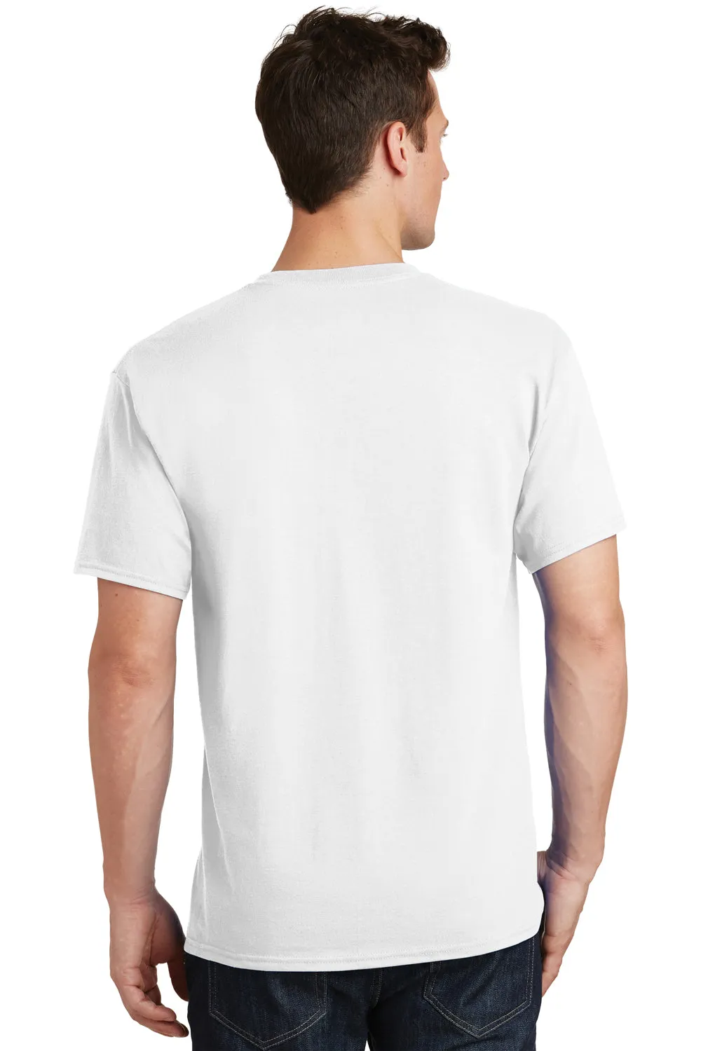 Port & Company Mens Core Short Sleeve Crewneck T-Shirt - White