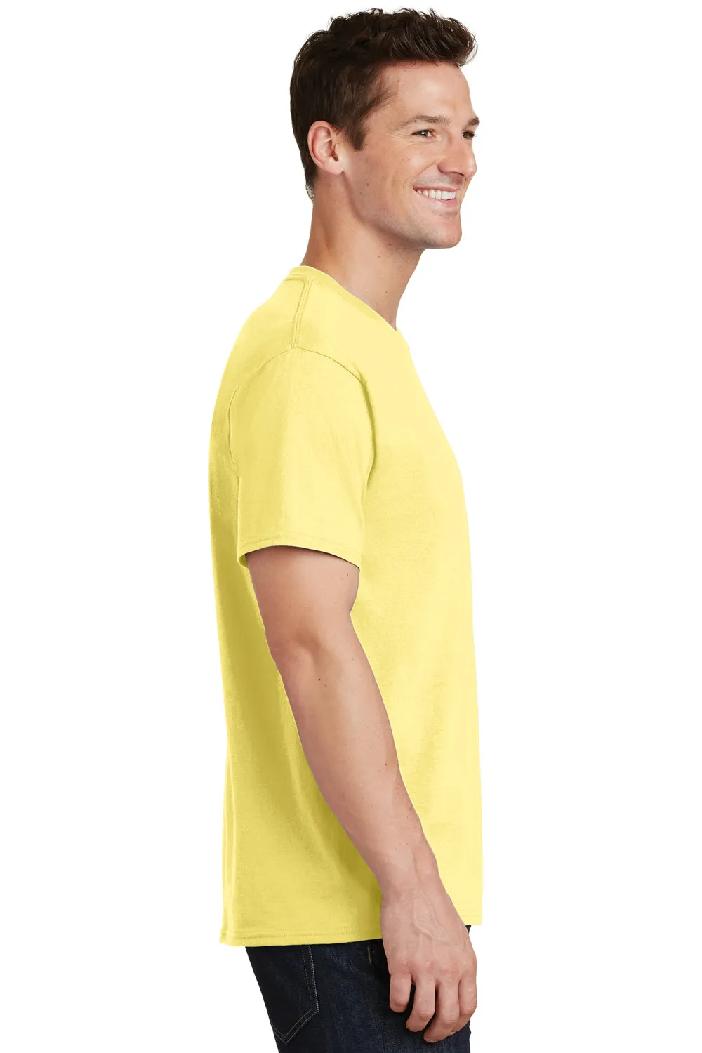 Port & Company Mens Core Short Sleeve Crewneck T-Shirt - Yellow