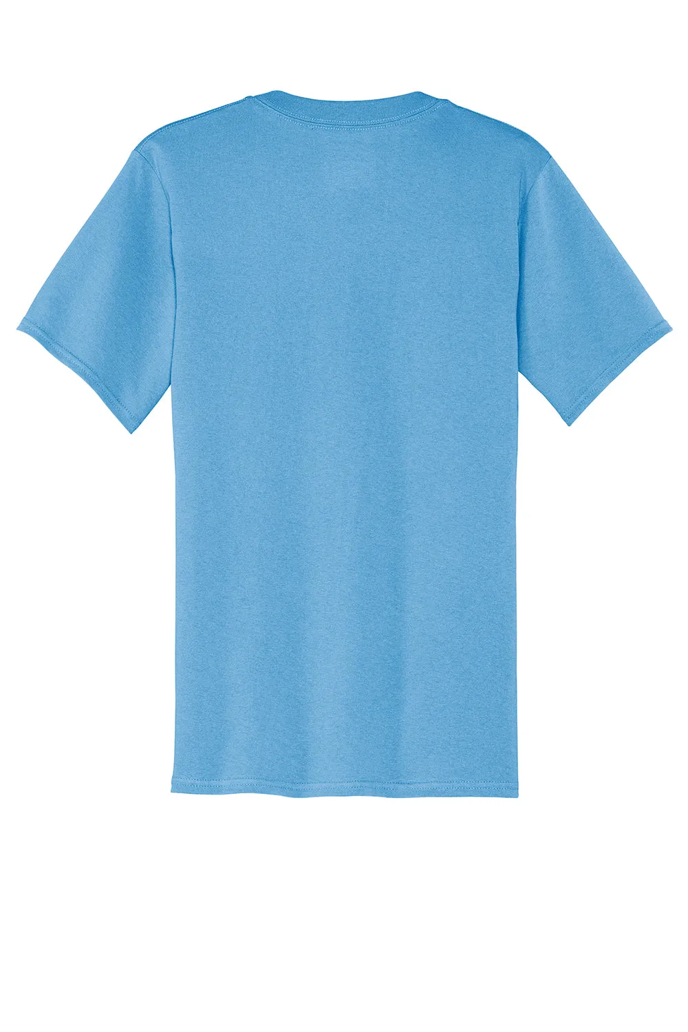 Port & Company Mens Core Short Sleeve V-Neck T-Shirt - Aquatic Blue