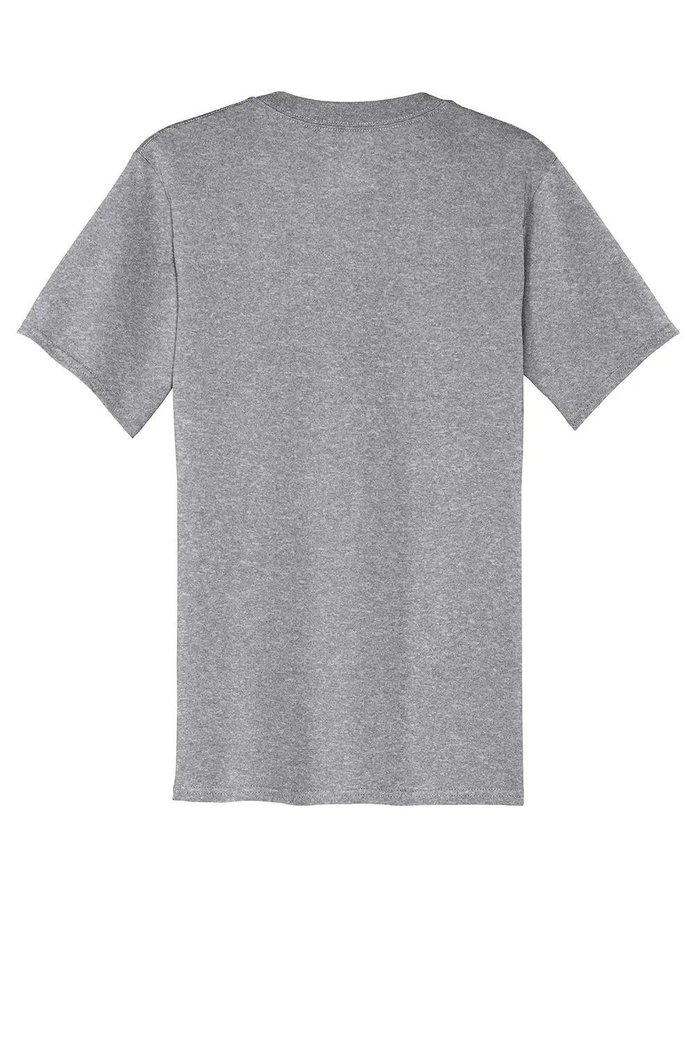 Port & Company Mens Core Short Sleeve V-Neck T-Shirt - Heather Grey
