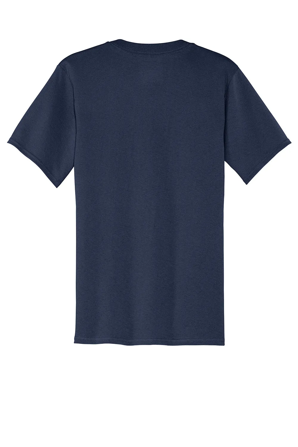 Port & Company Mens Core Short Sleeve V-Neck T-Shirt - Navy Blue