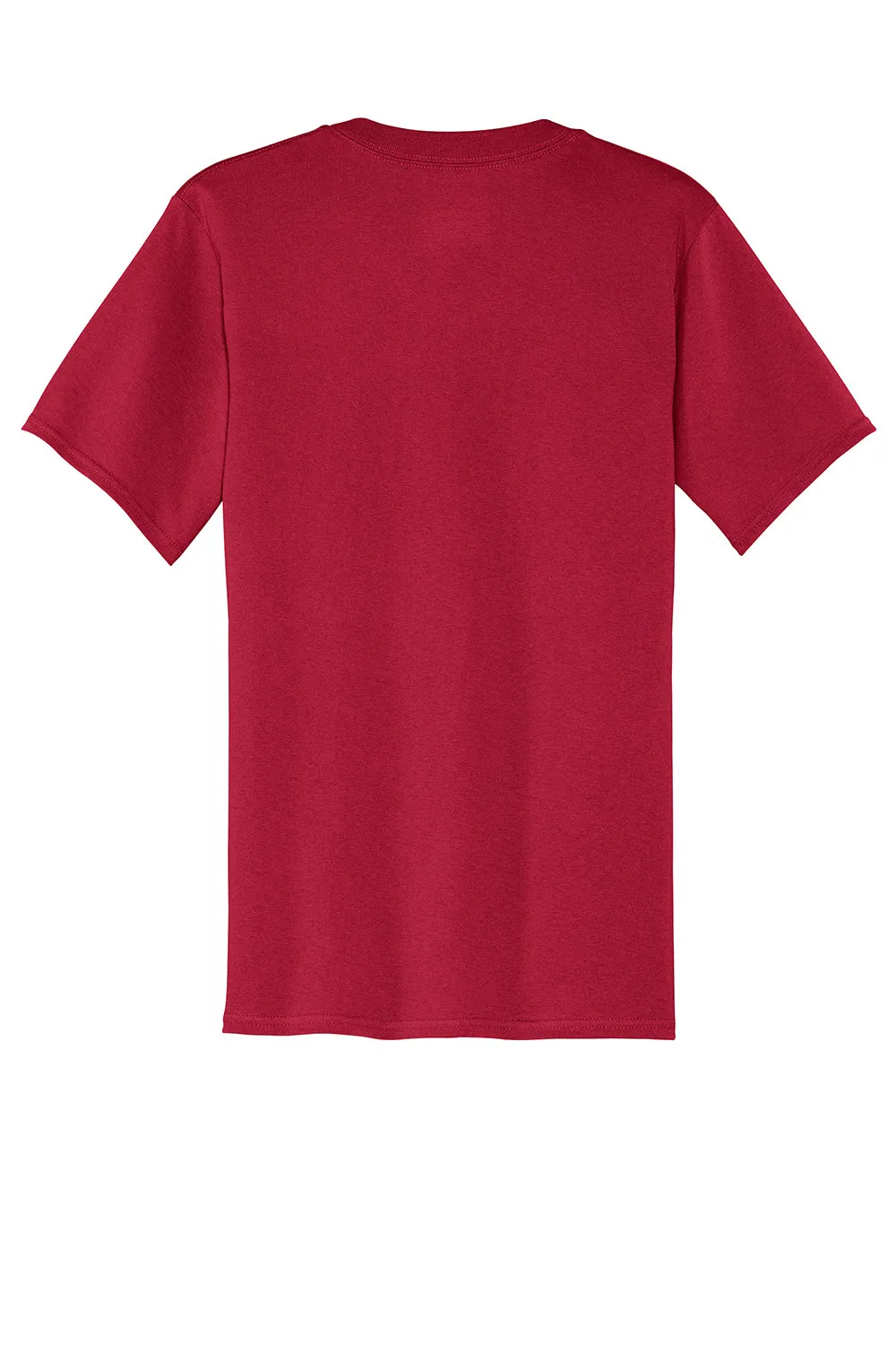 Port & Company Mens Core Short Sleeve V-Neck T-Shirt - Red
