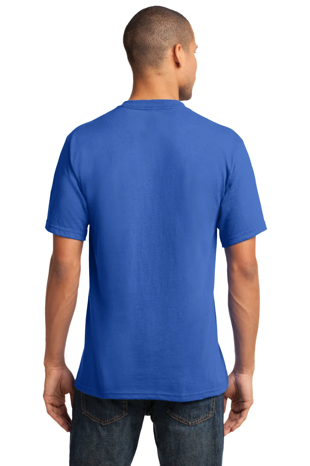 Port & Company Mens Core Short Sleeve V-Neck T-Shirt - Royal Blue