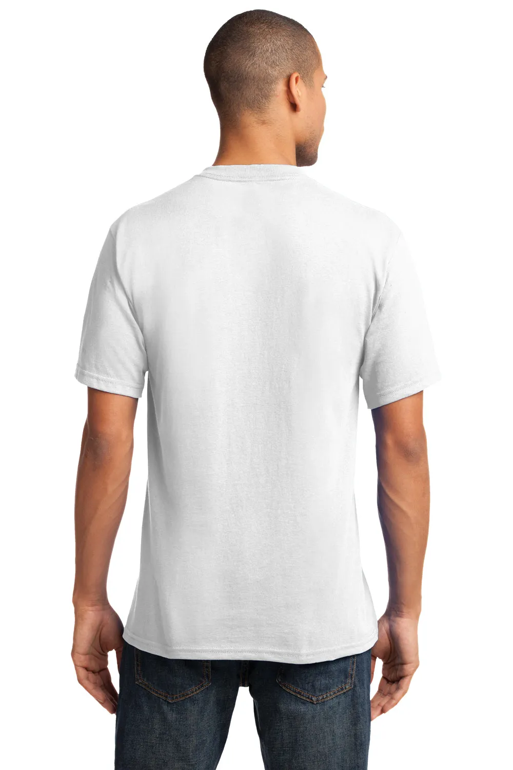 Port & Company Mens Core Short Sleeve V-Neck T-Shirt - White