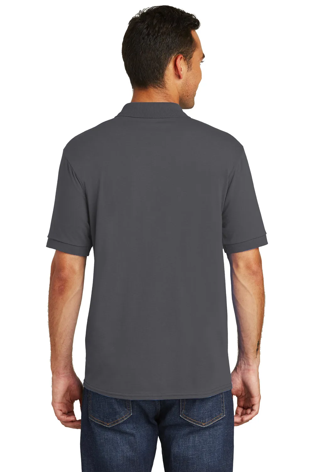 Port & Company Mens Core Stain Resistant Short Sleeve Polo Shirt - Charcoal Grey