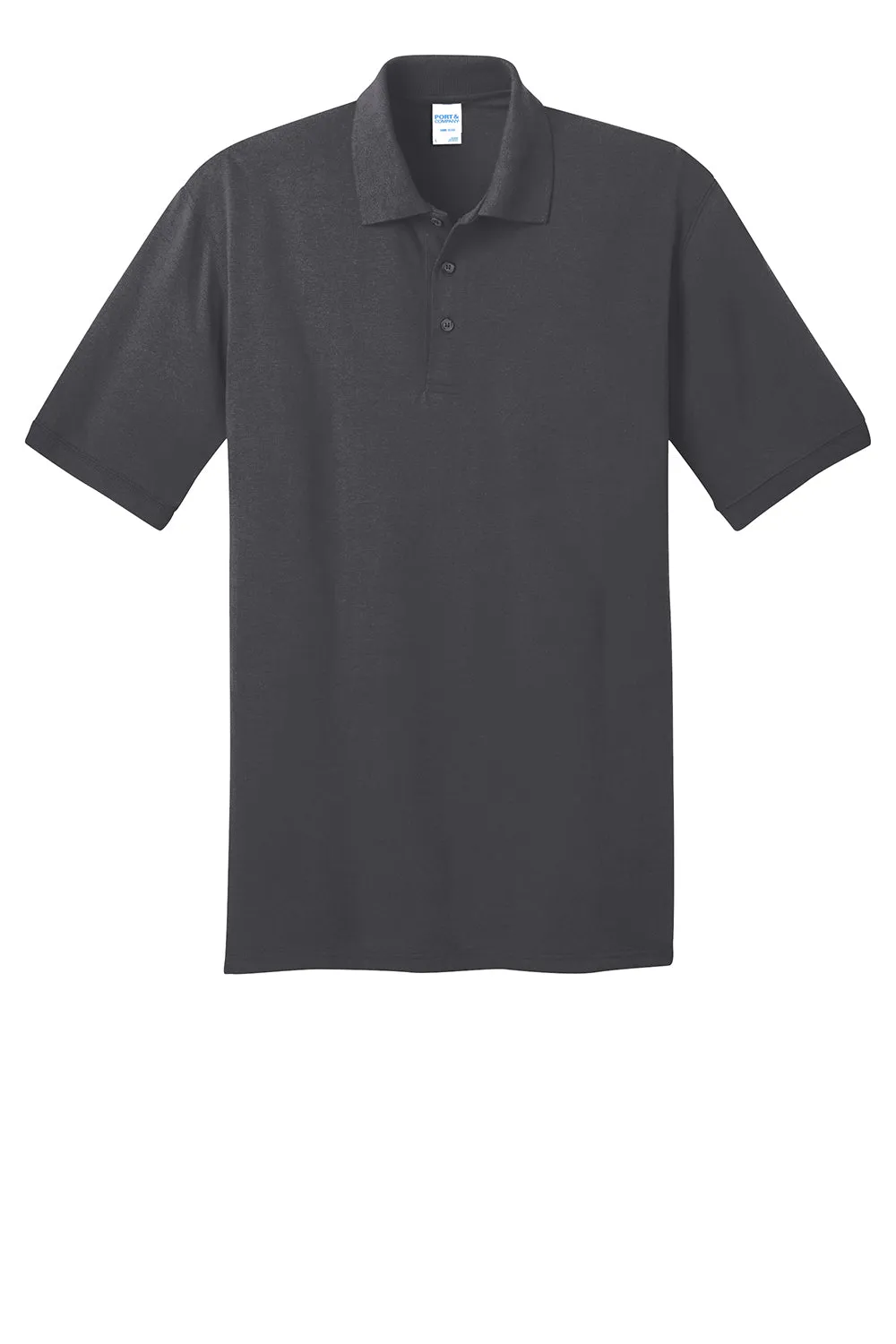 Port & Company Mens Core Stain Resistant Short Sleeve Polo Shirt - Charcoal Grey
