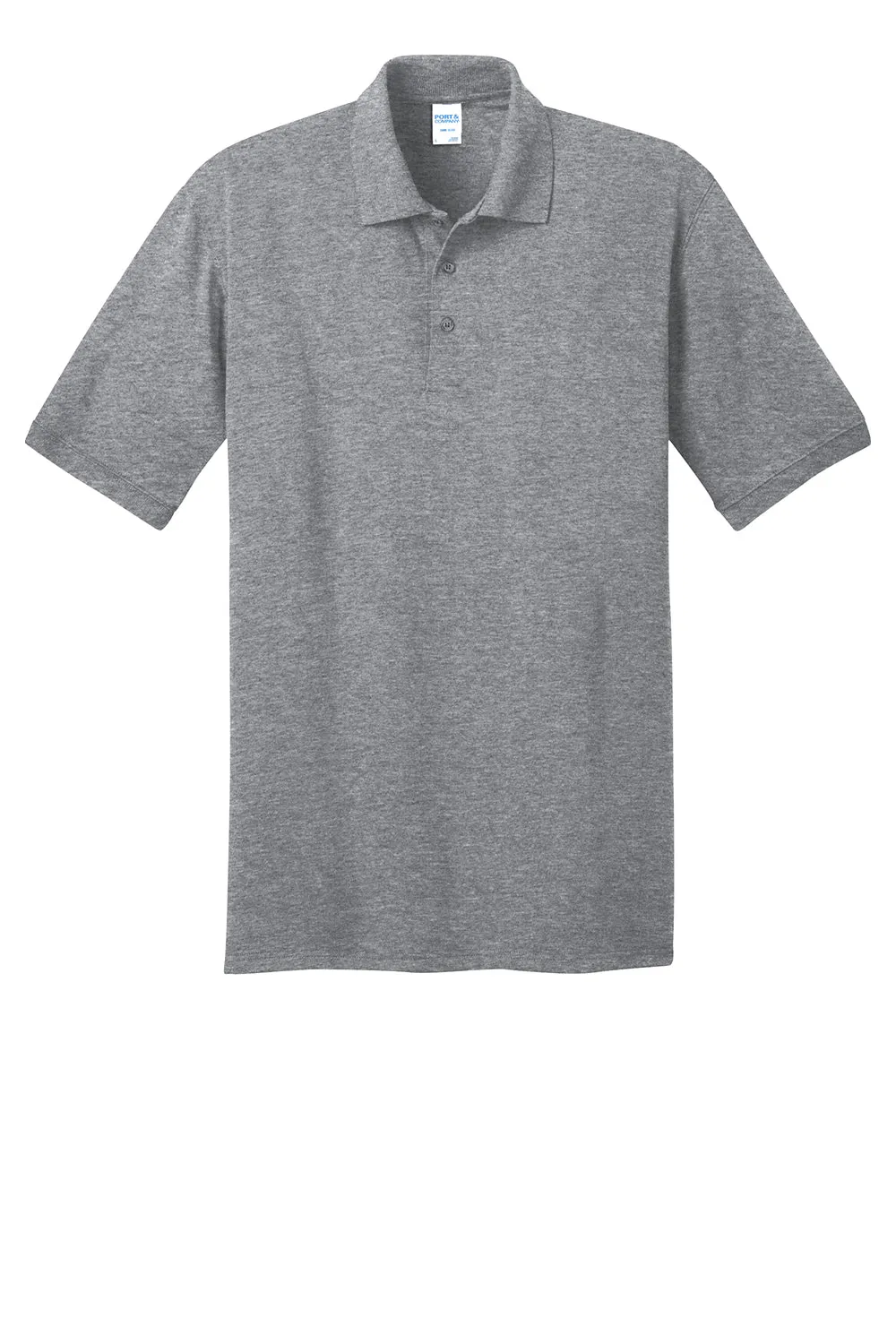 Port & Company Mens Core Stain Resistant Short Sleeve Polo Shirt - Heather Grey
