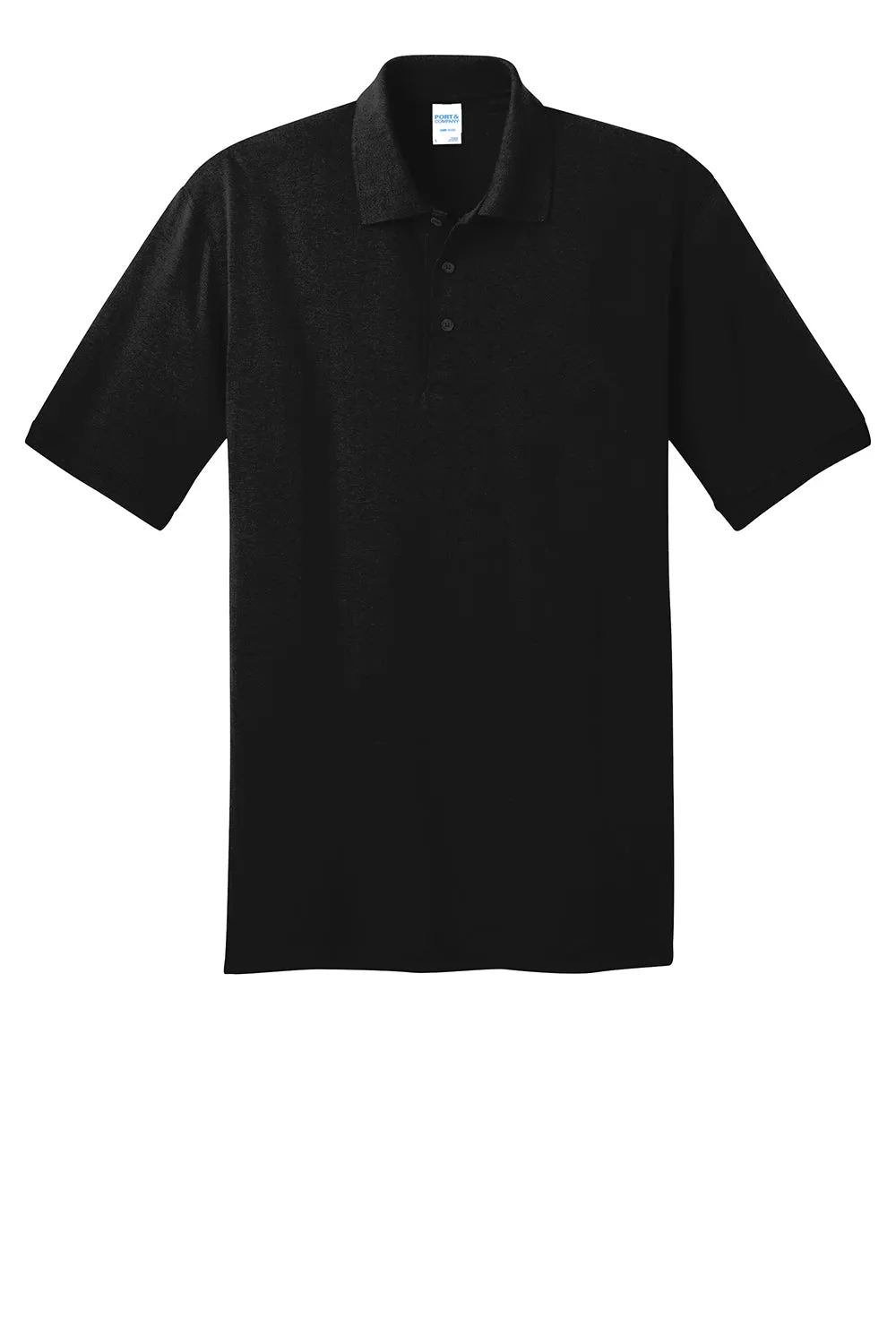 Port & Company Mens Core Stain Resistant Short Sleeve Polo Shirt - Jet Black