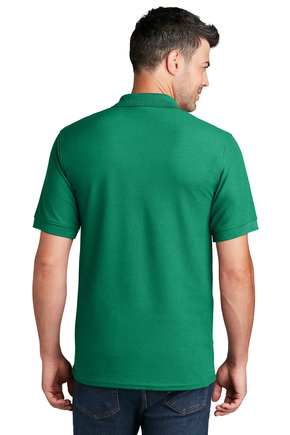 Port & Company Mens Core Stain Resistant Short Sleeve Polo Shirt - Kelly Green - Closeout