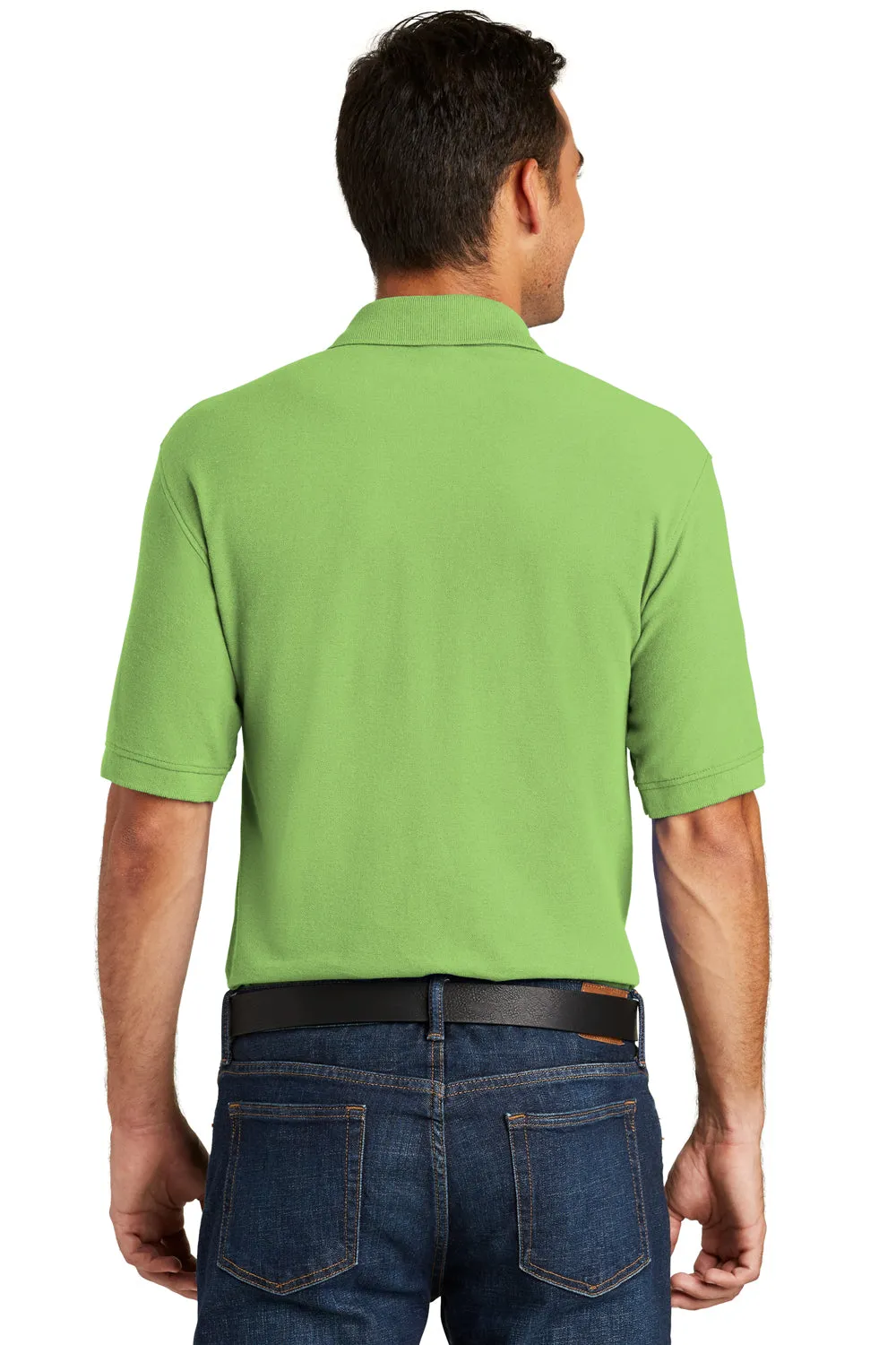 Port & Company Mens Core Stain Resistant Short Sleeve Polo Shirt - Lime Green - Closeout