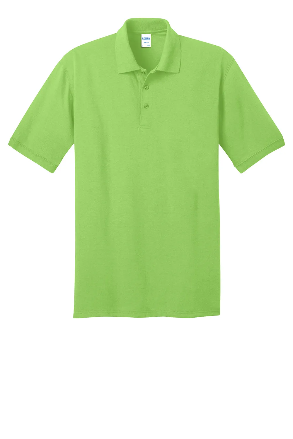 Port & Company Mens Core Stain Resistant Short Sleeve Polo Shirt - Lime Green
