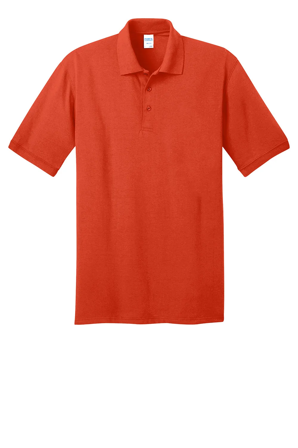 Port & Company Mens Core Stain Resistant Short Sleeve Polo Shirt - Orange