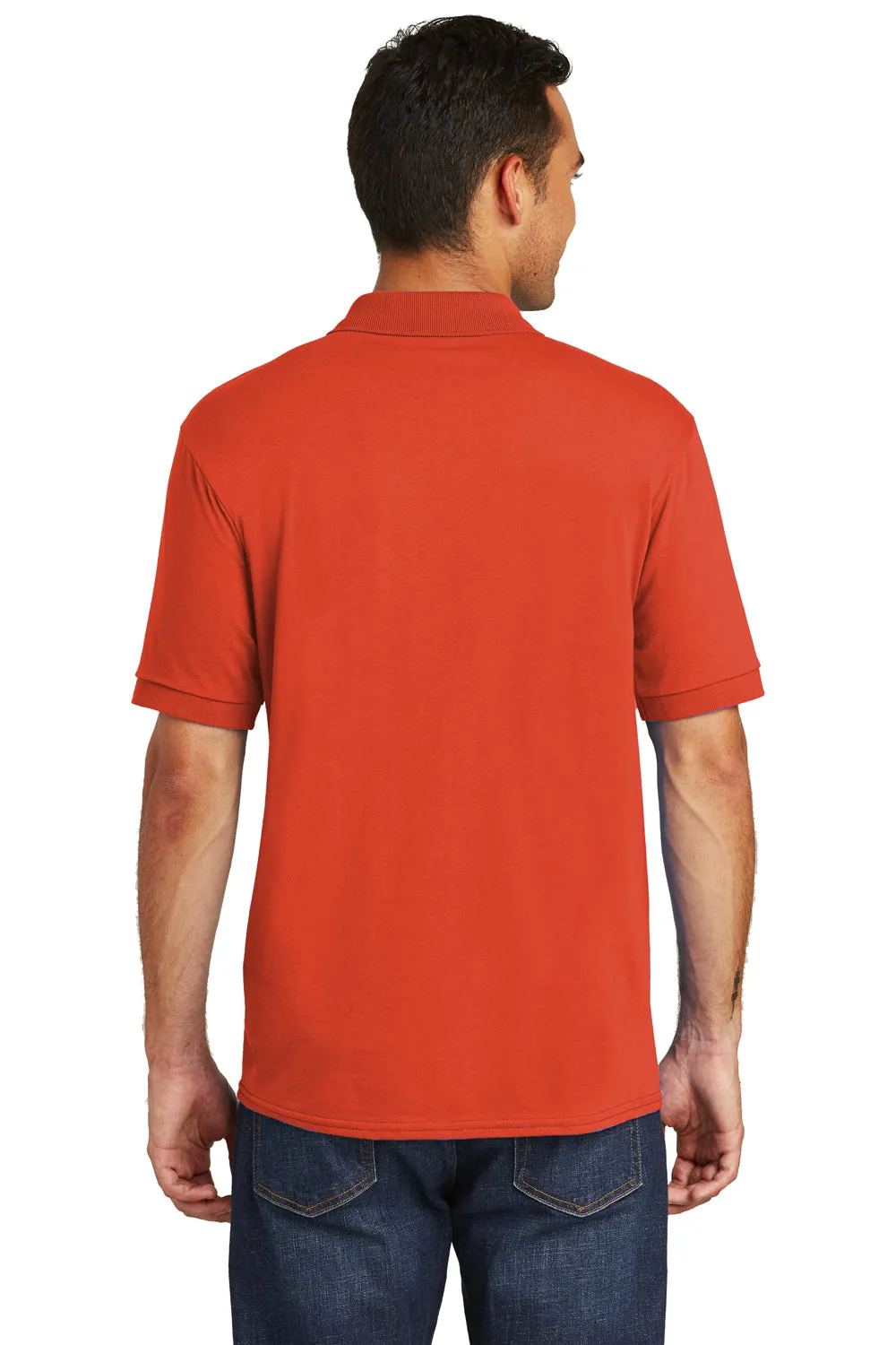 Port & Company Mens Core Stain Resistant Short Sleeve Polo Shirt - Orange