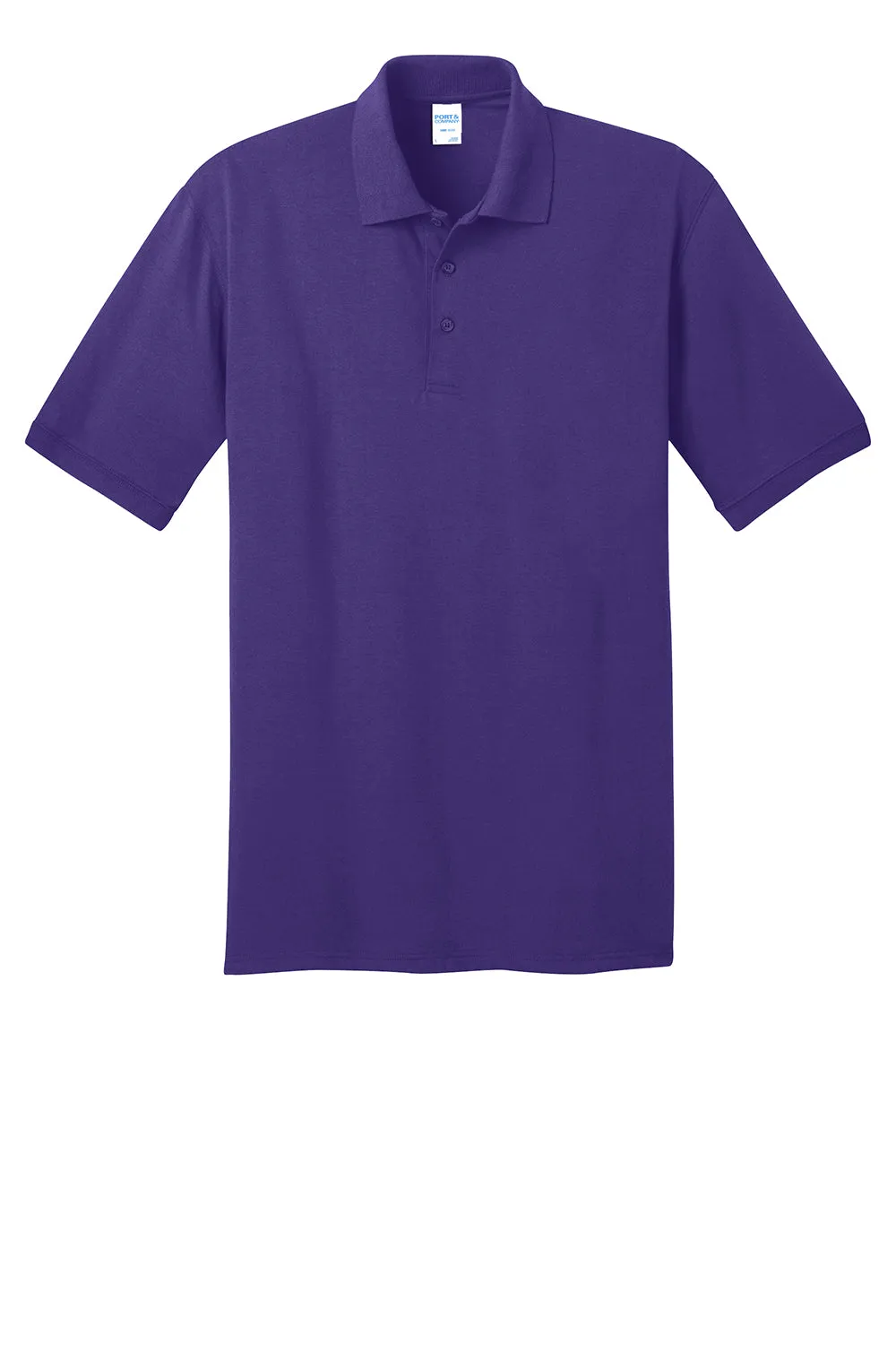 Port & Company Mens Core Stain Resistant Short Sleeve Polo Shirt - Purple