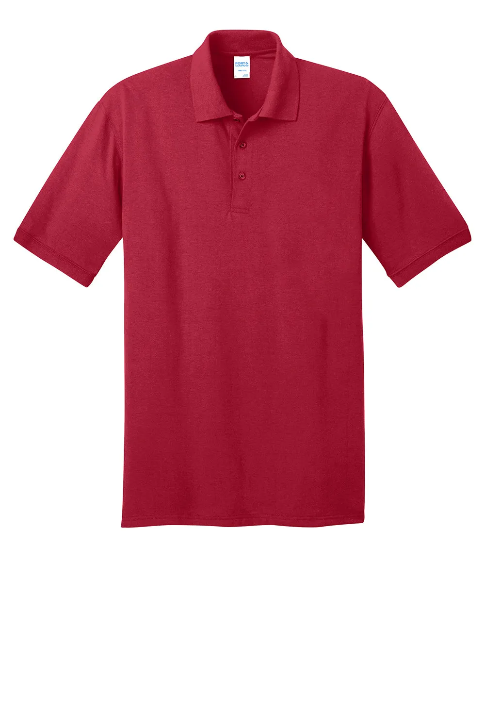 Port & Company Mens Core Stain Resistant Short Sleeve Polo Shirt - Red