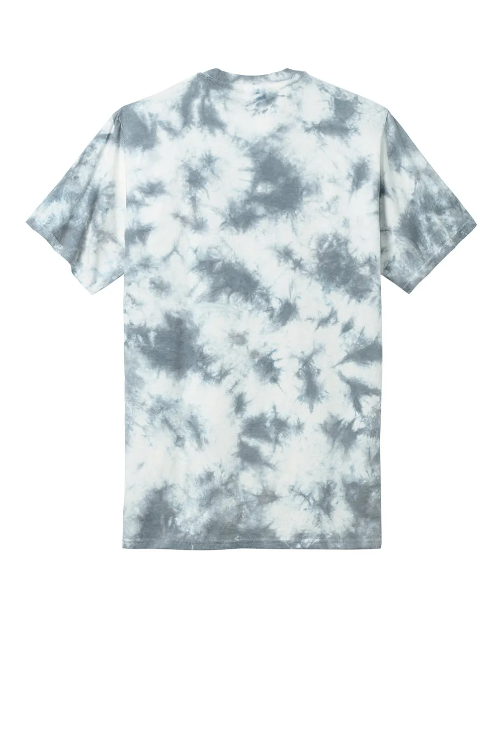 Port & Company Mens Crystal Tie-Dye Short Sleeve Crewneck T-Shirt - Grey