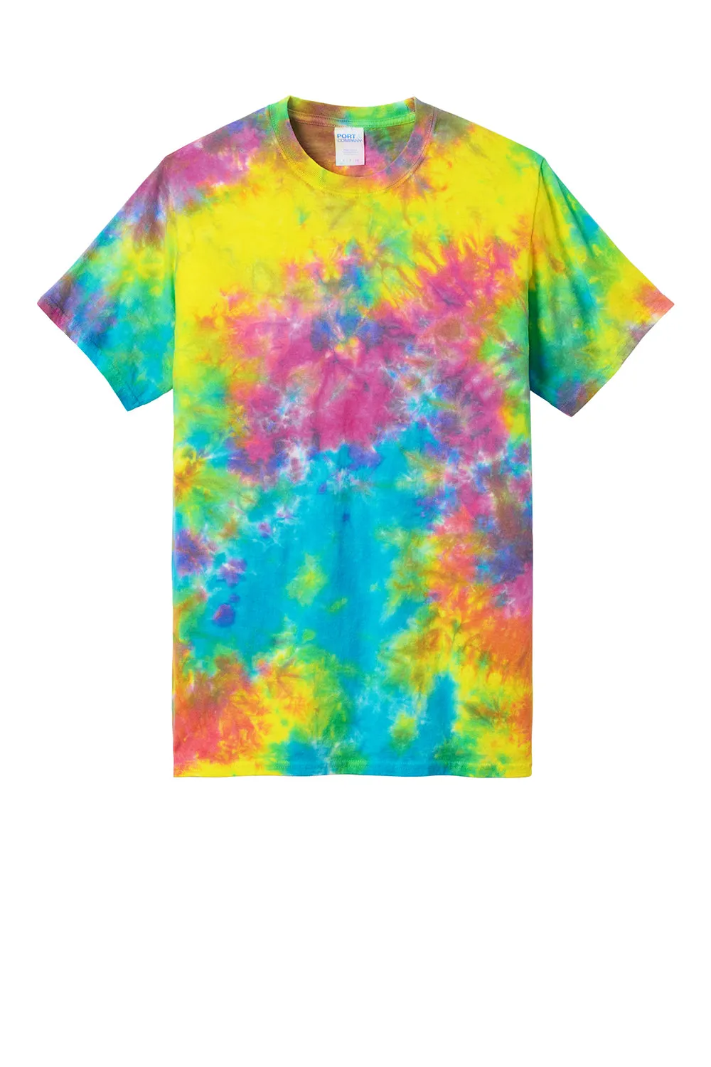 Port & Company Mens Crystal Tie-Dye Short Sleeve Crewneck T-Shirt - Jeweltone